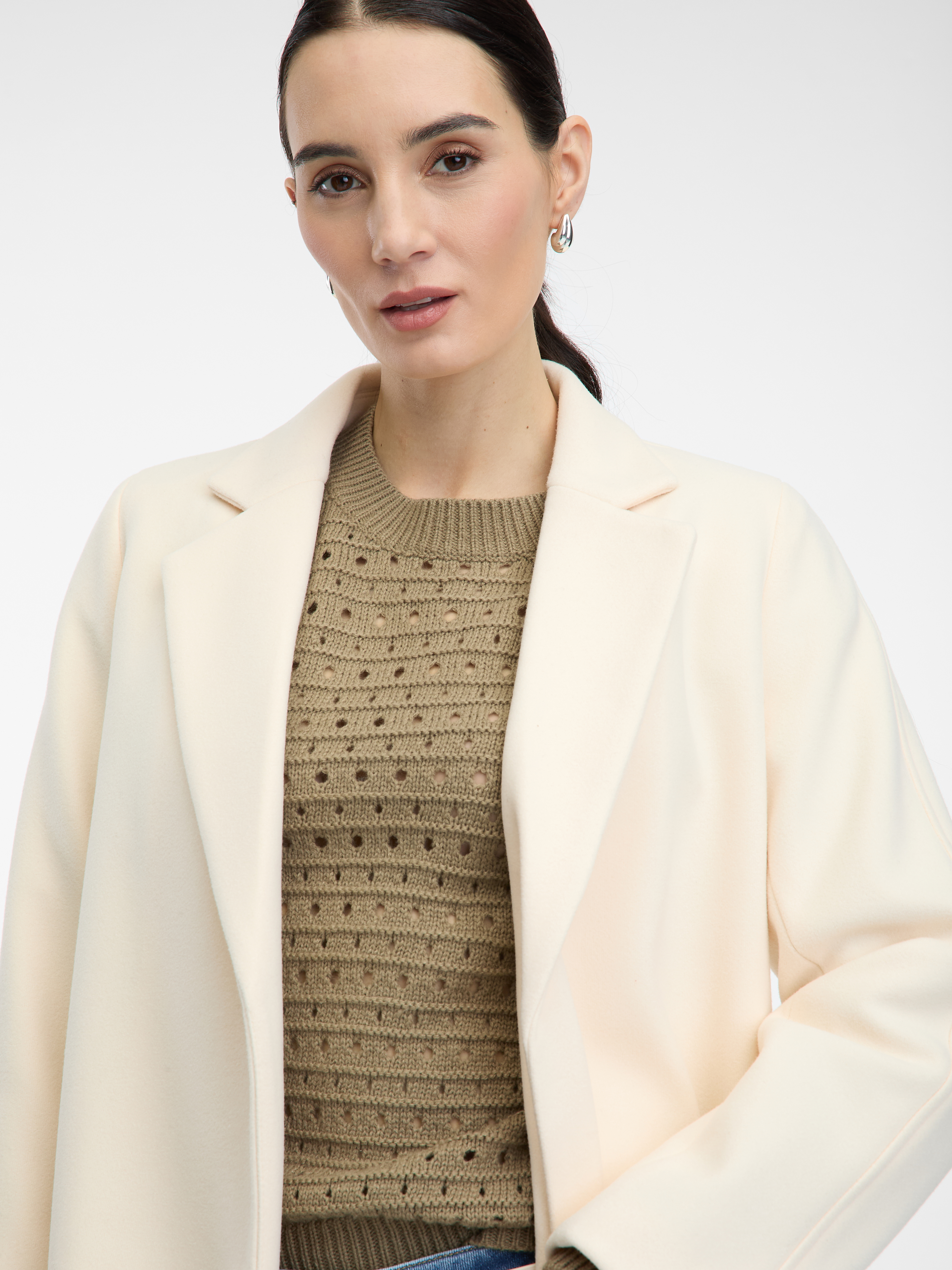 Cream women's coat ORSAY - Women's