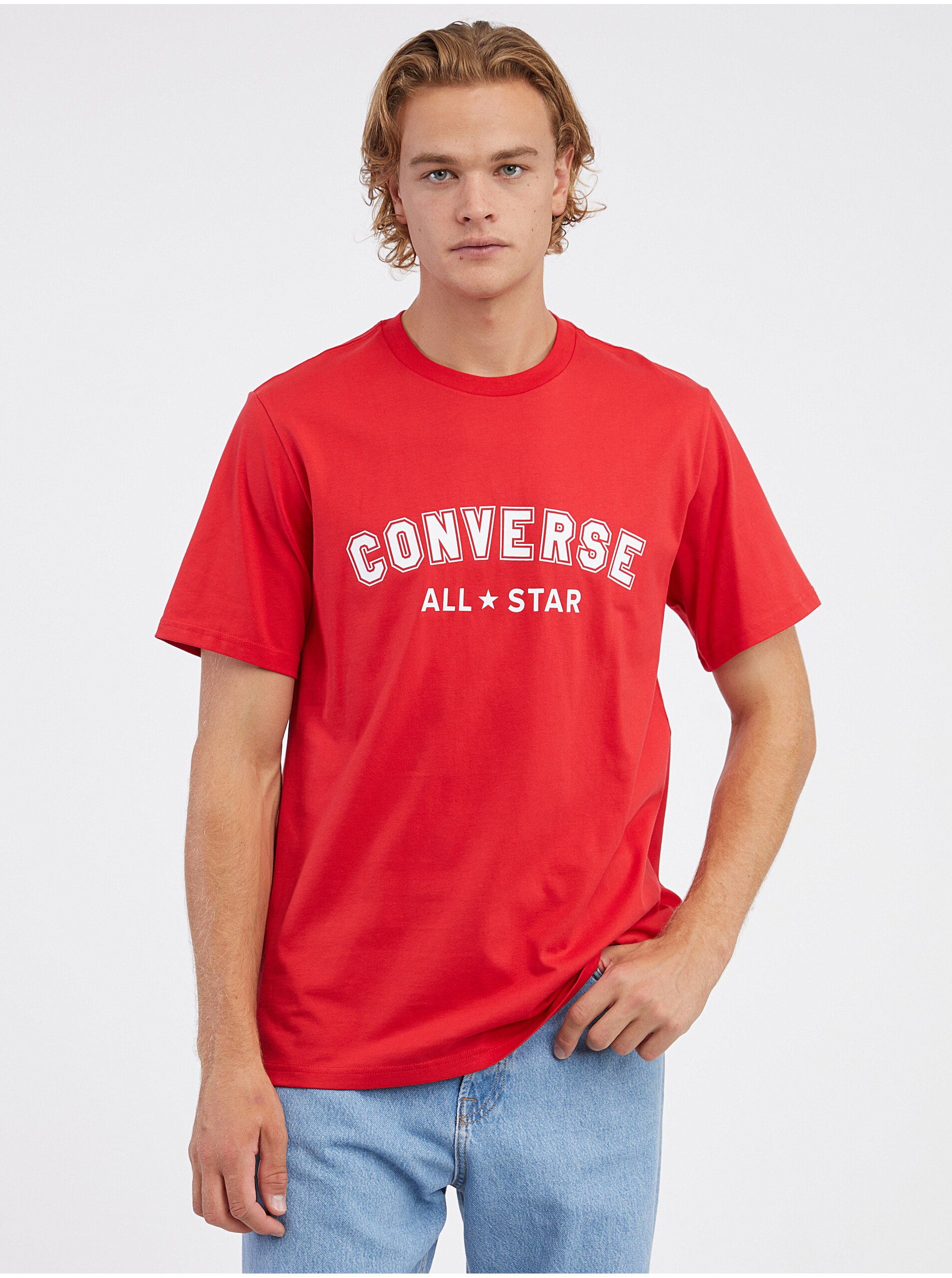 Red Unisex T-Shirt Converse Go-To All Star - Men