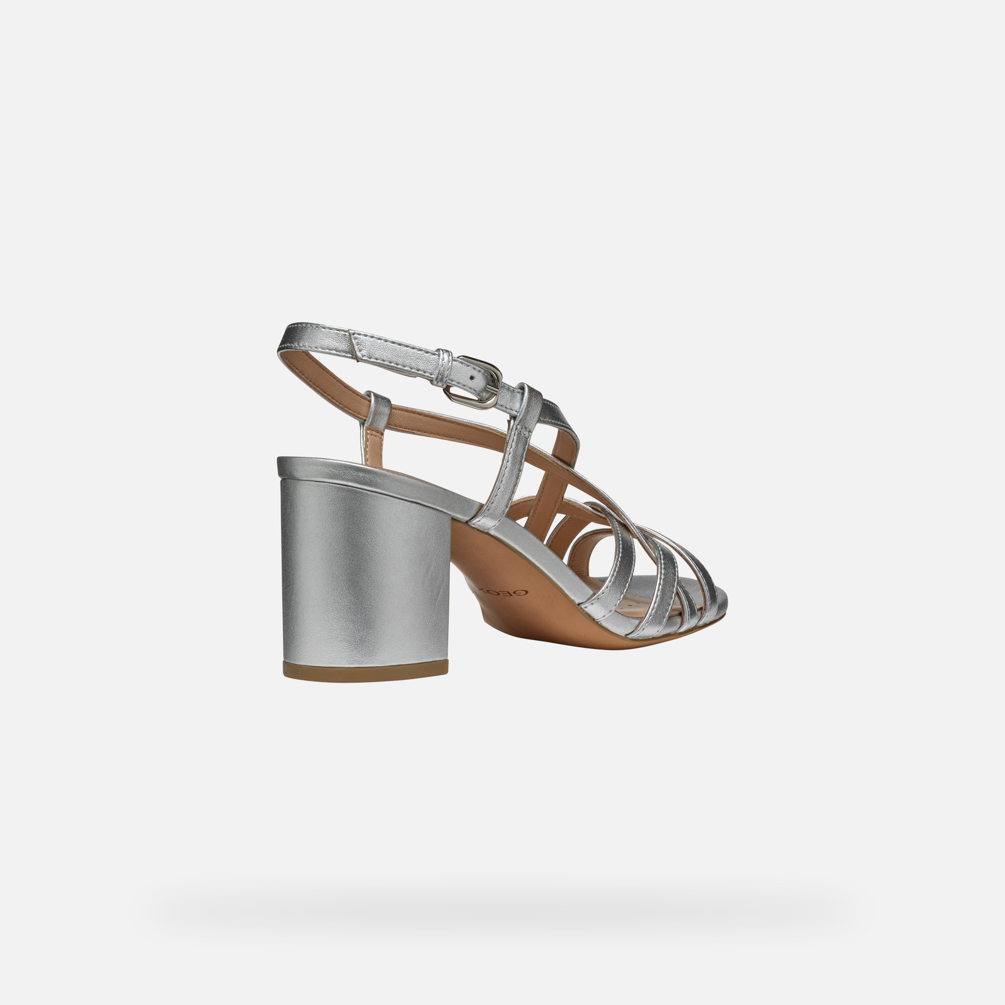 Silver women's sandals Geox Virnilisa 65 S - Women's