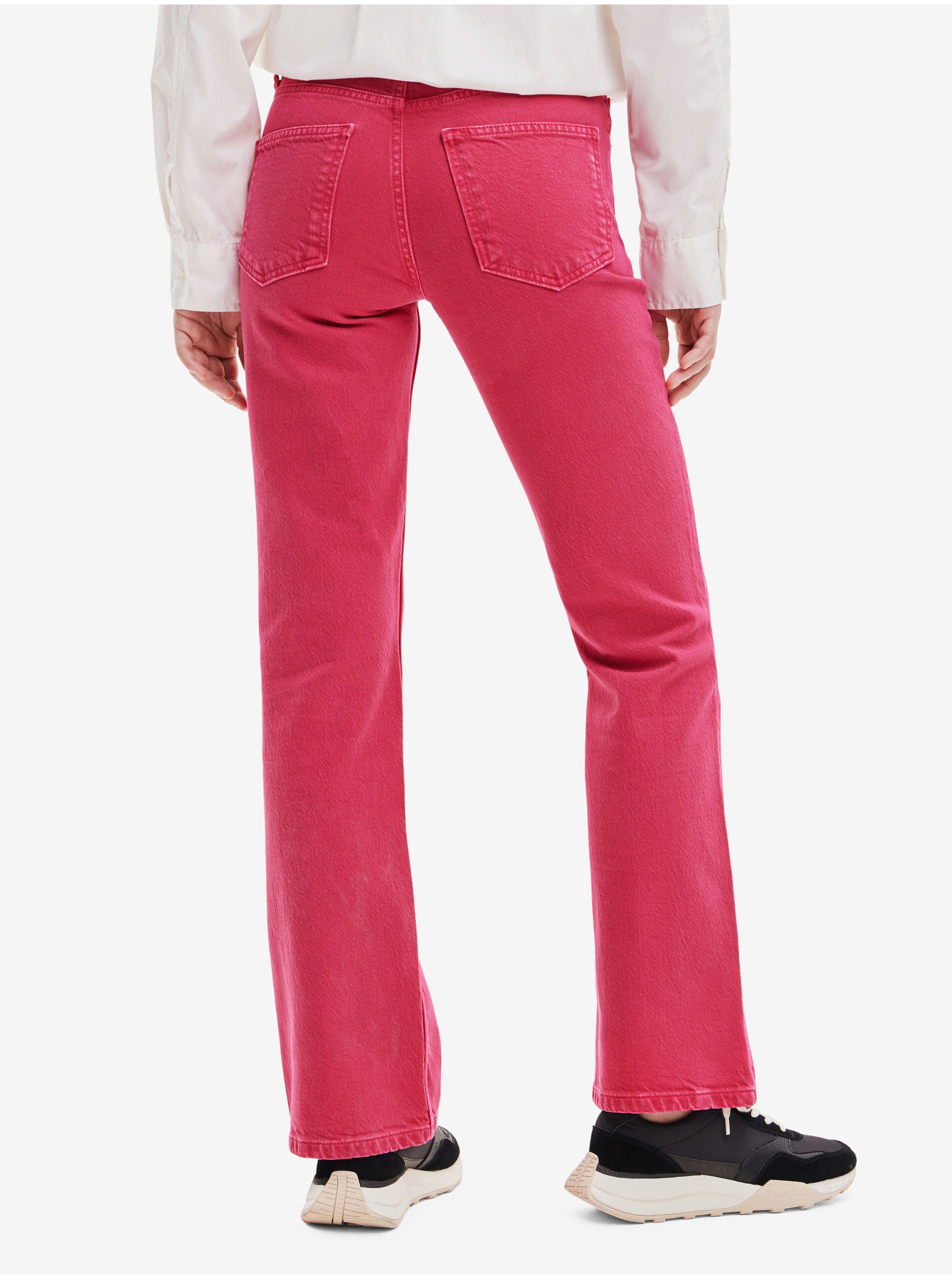 Pantaloni chino pentru femei Desigual - roz