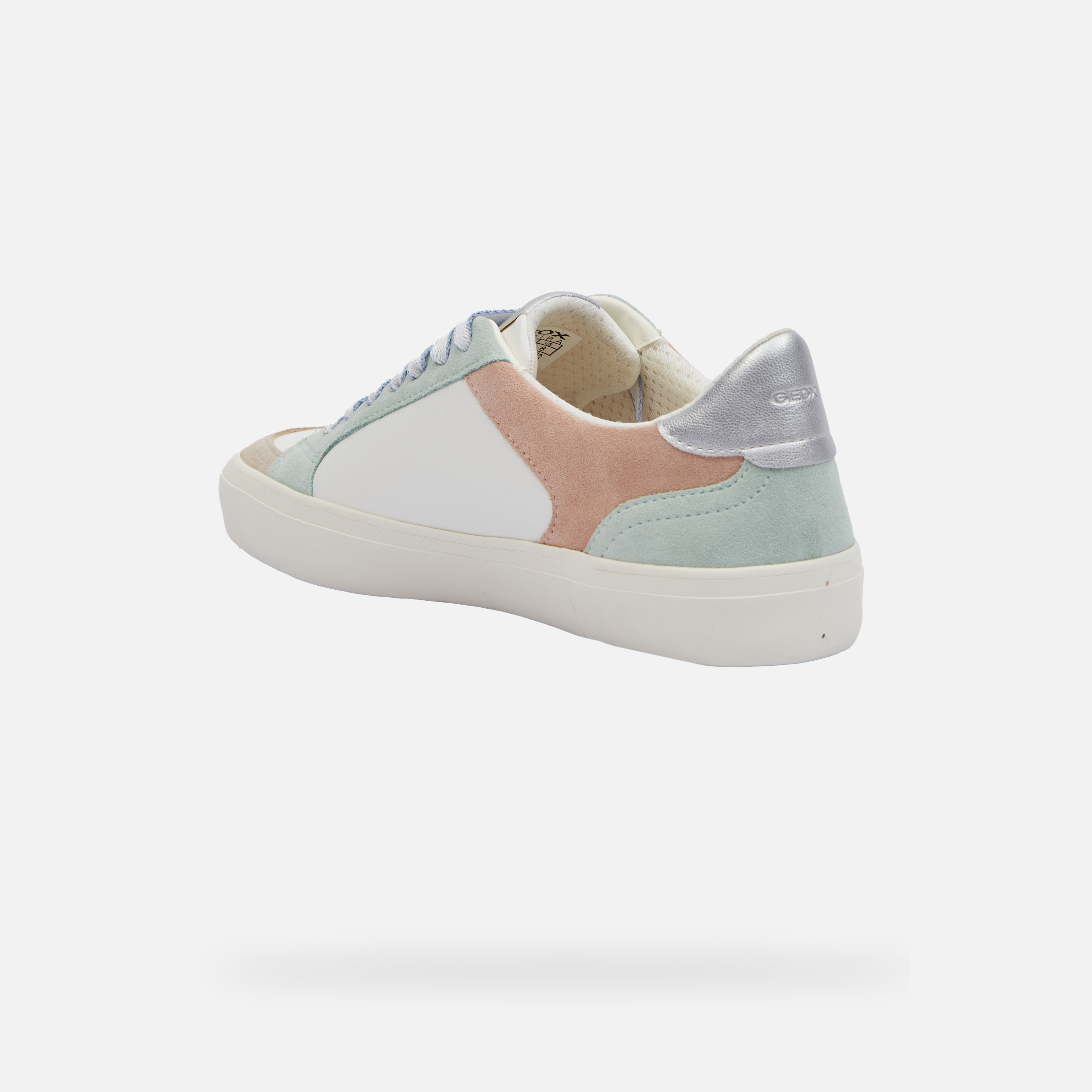 Light green women's sneakers Geox Emmeleny - Women's