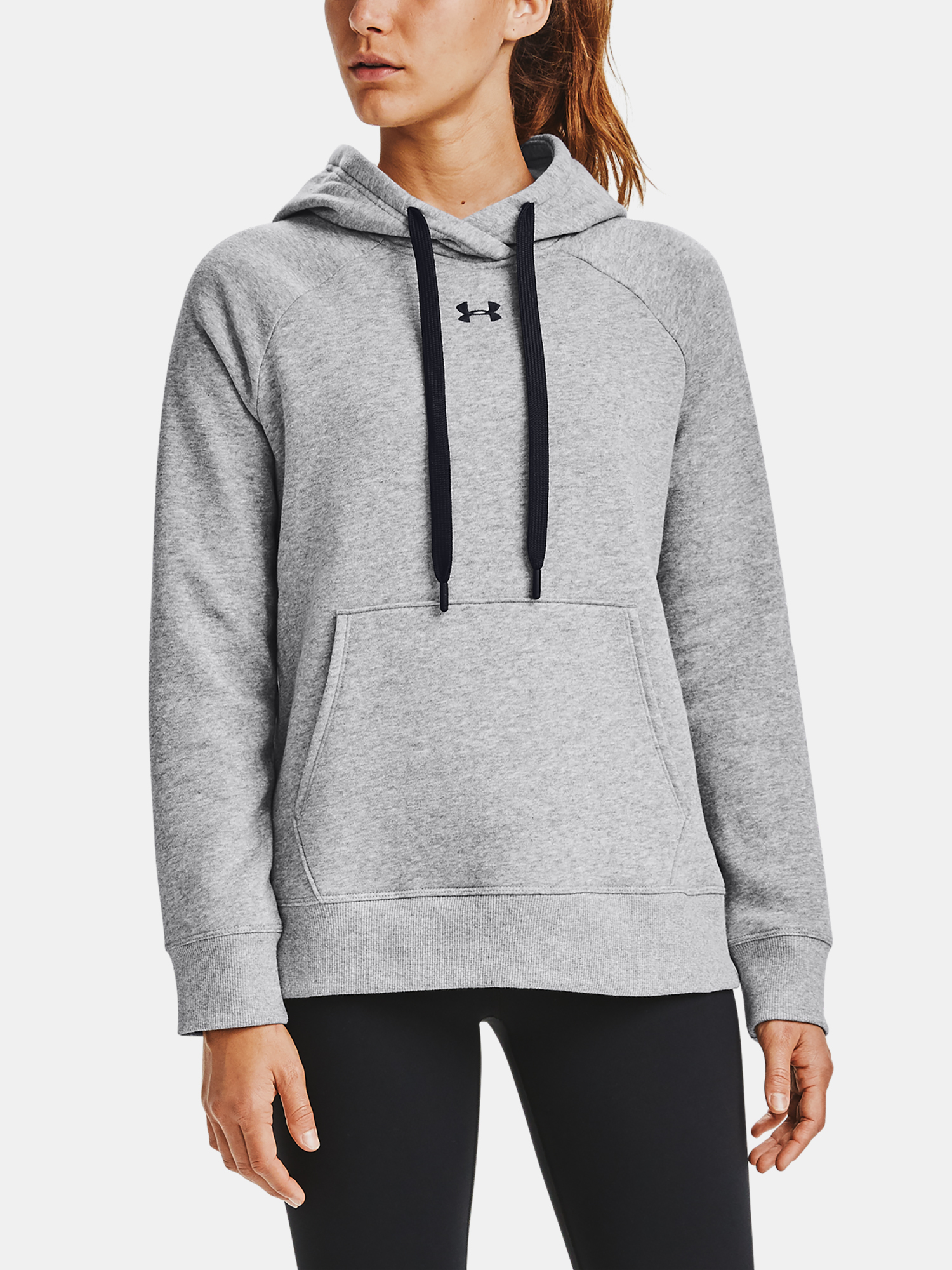 Under Armour Sweatshirt Rival Fleece HB Hoodie-GRY - Women's