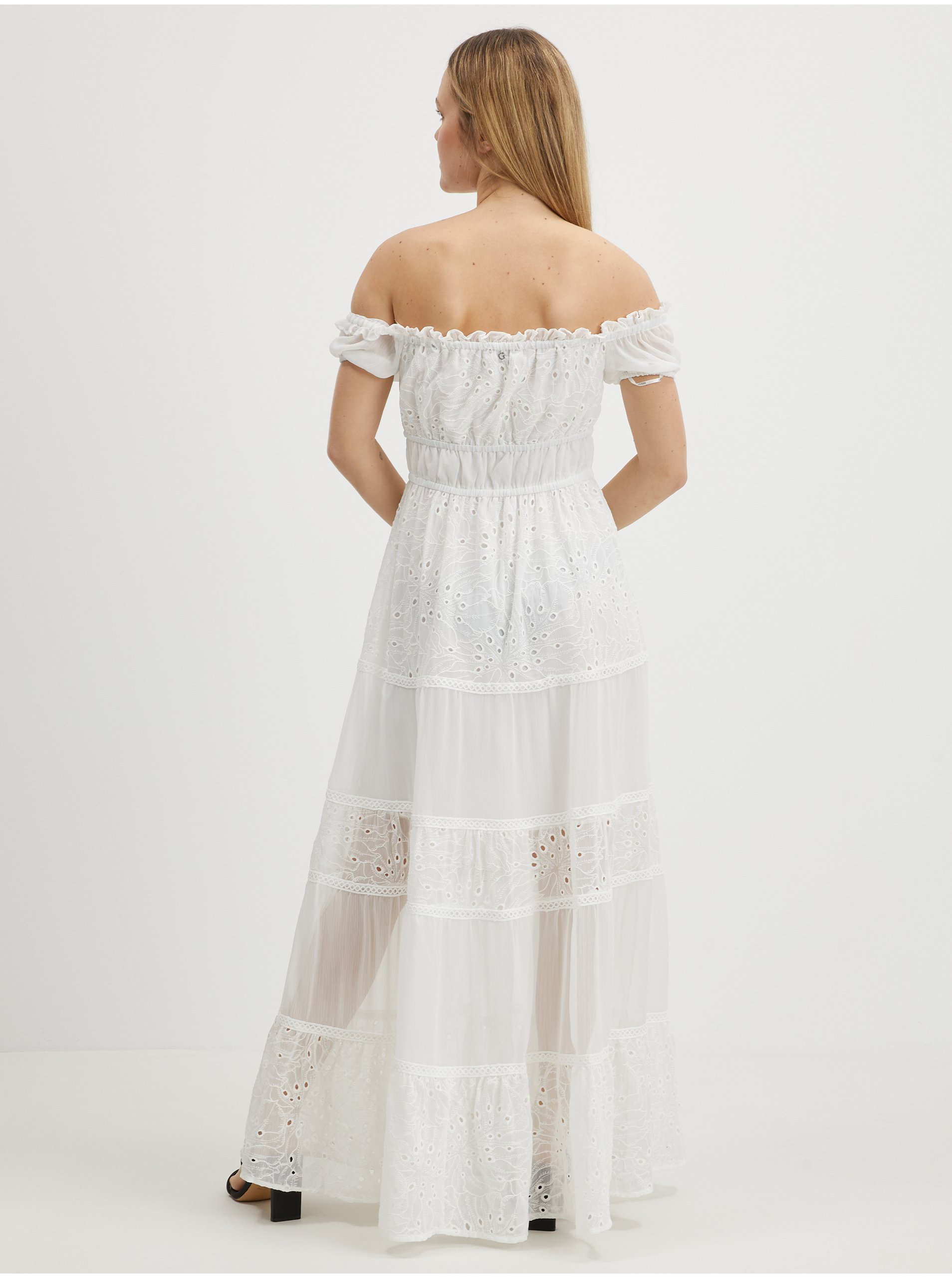 Rochii maxi pentru femei Guess - alb