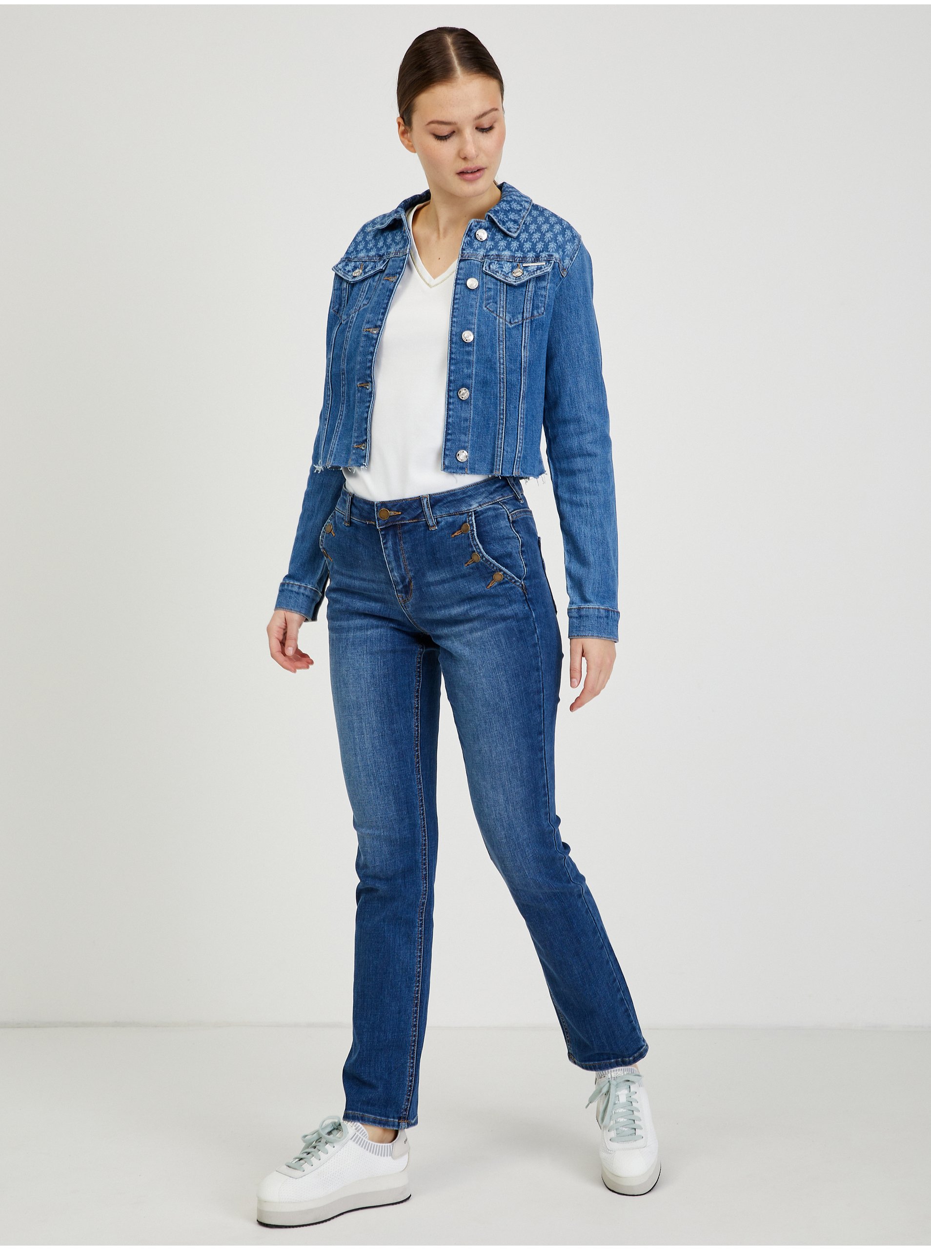 Jachete din denim pentru femei ORSAY - albastru