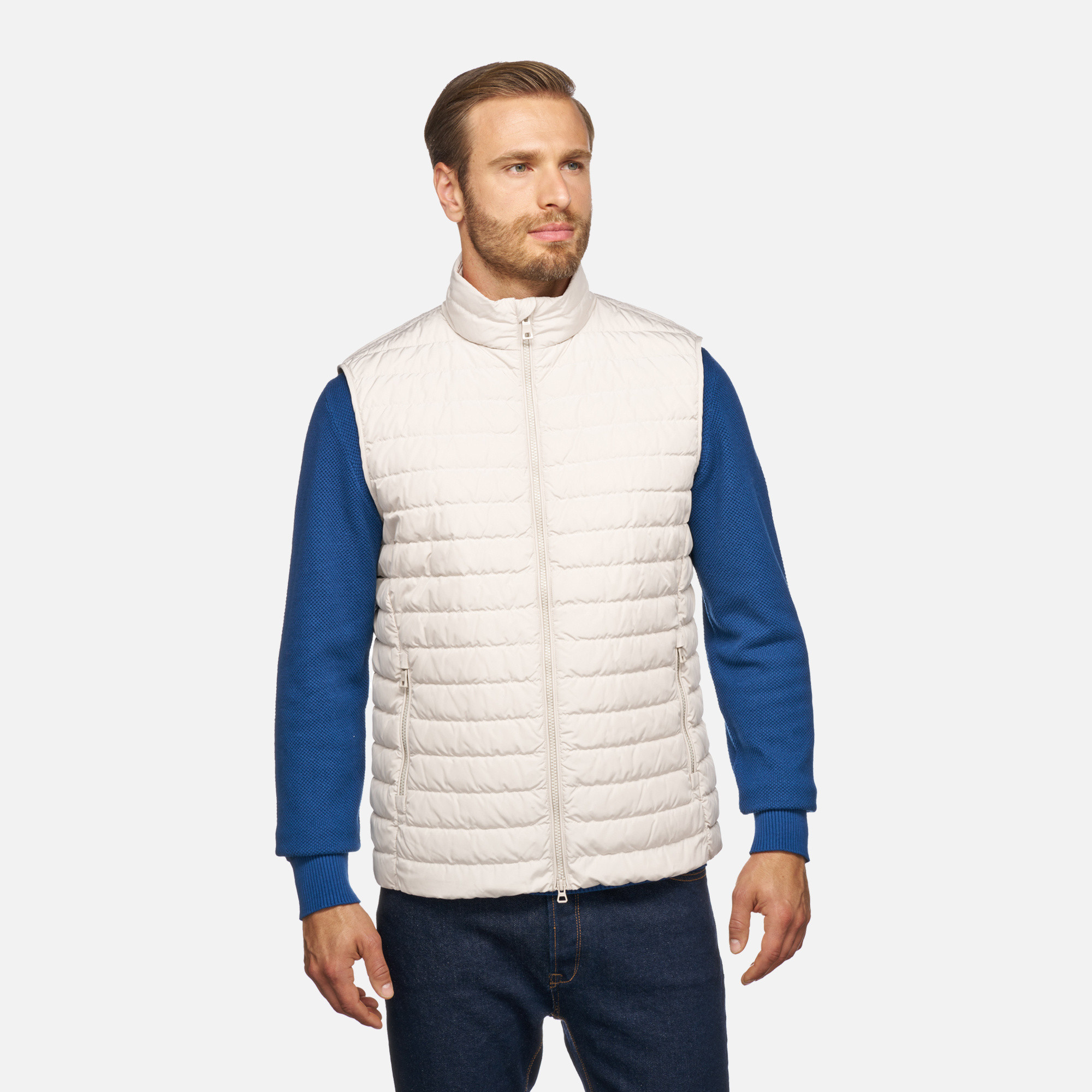 Cream men&#039;s vest Geox Warrens - Men&#039;s