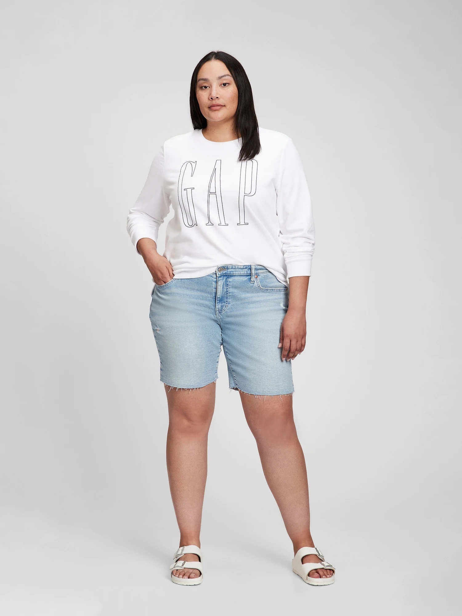 Hanorace pentru femei GAP - alb