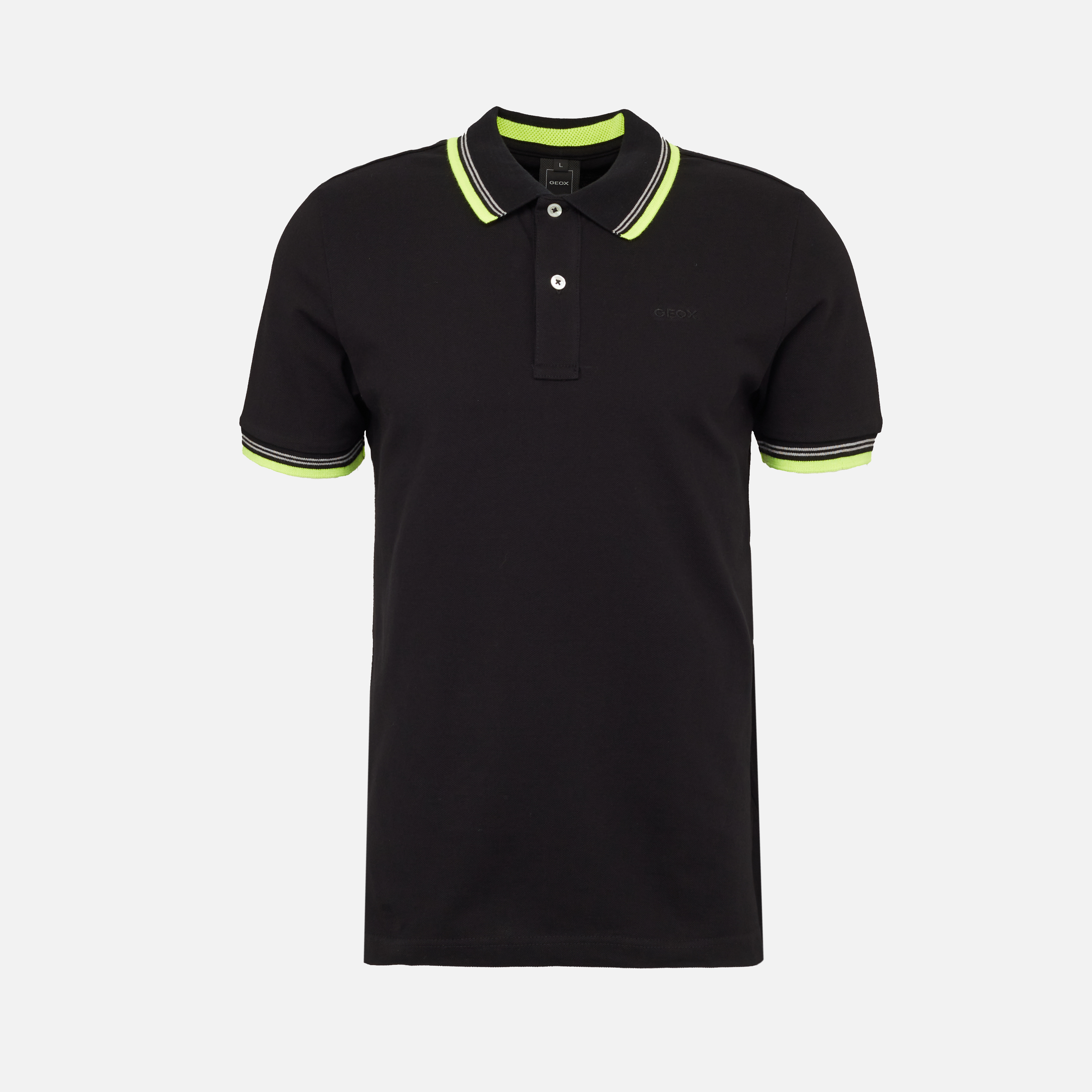 Black mens polo shirt Geox - Mens