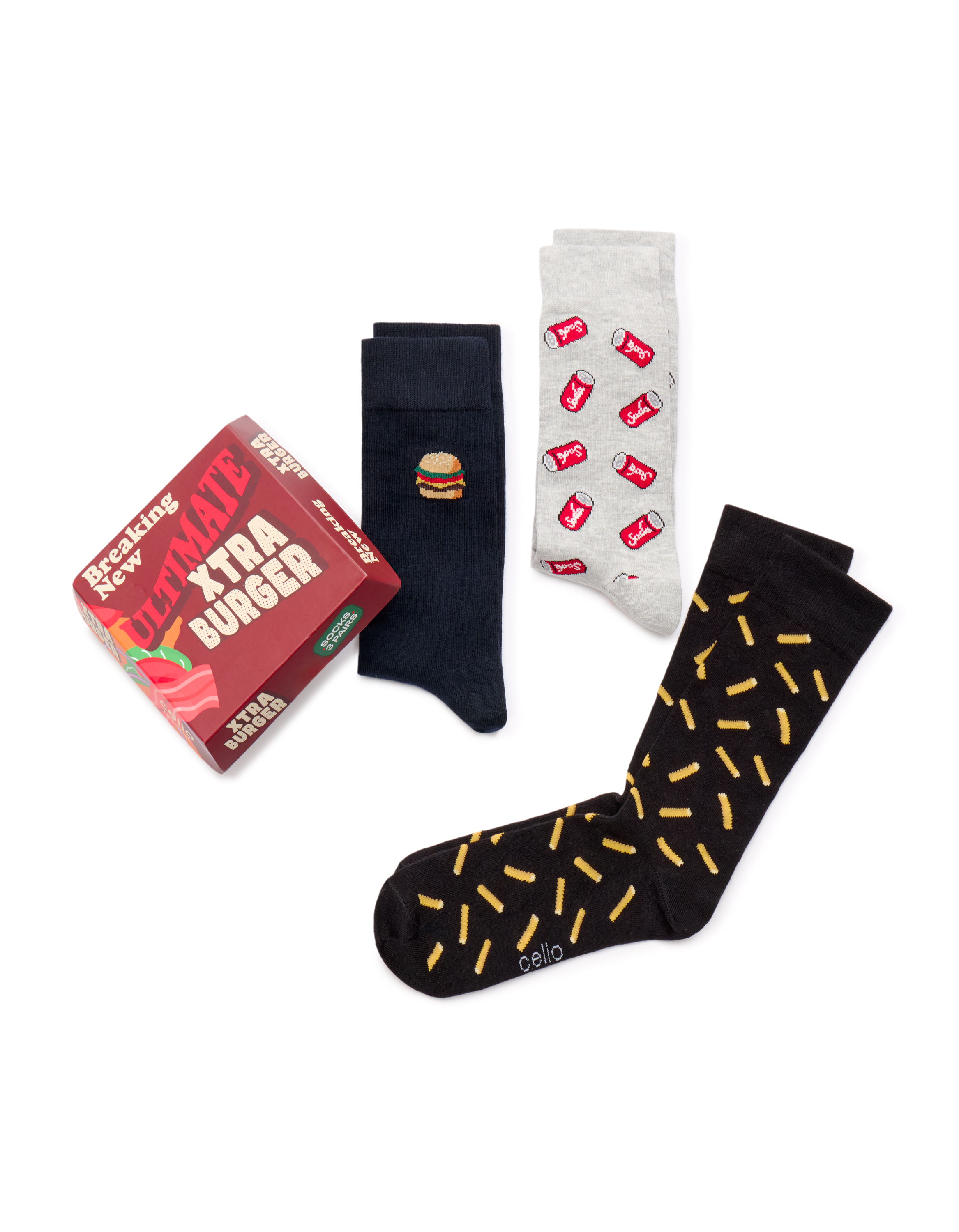 Celio Fast Food Socks Gift Pack - Men's