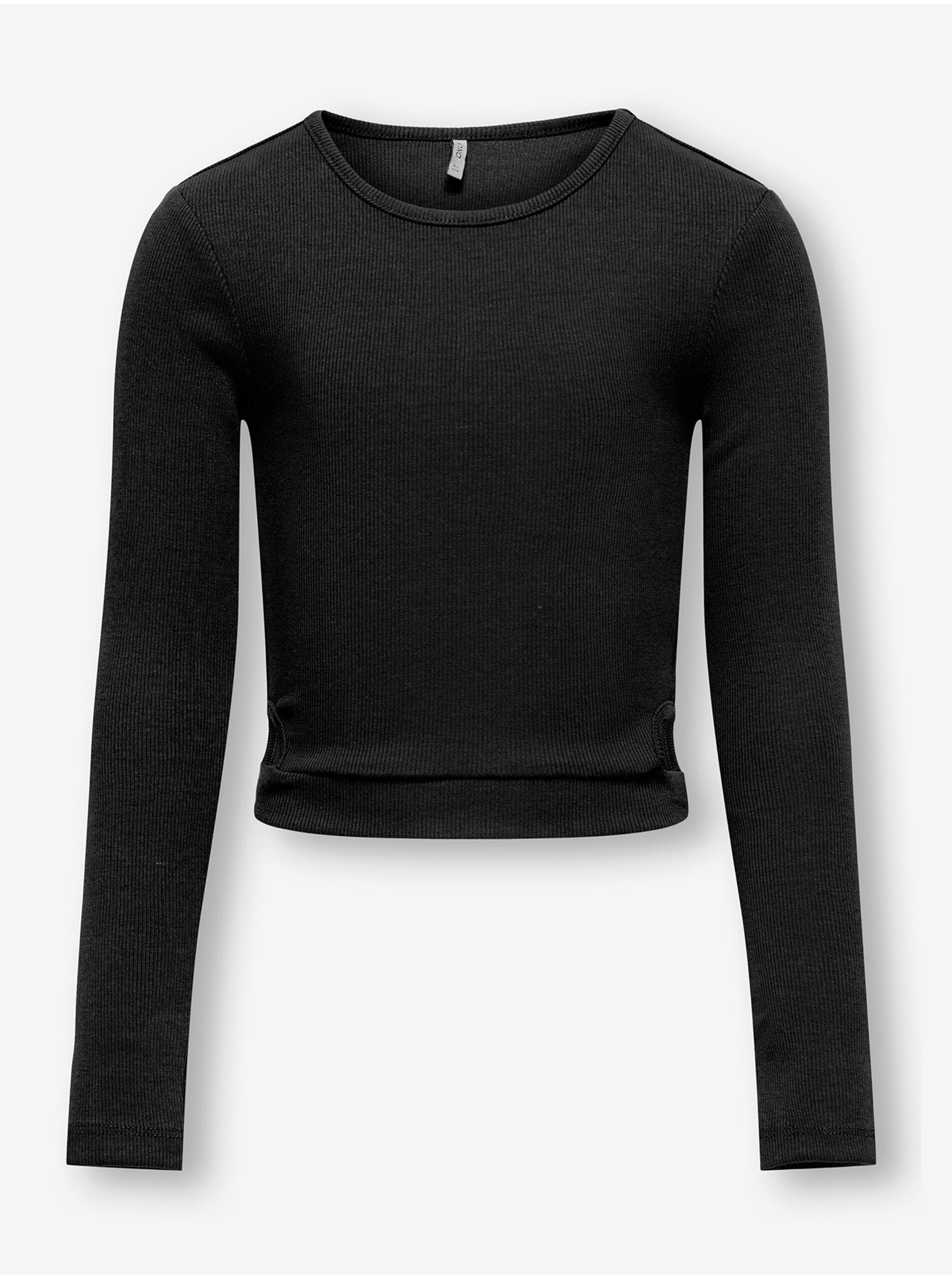 Black Girly Long Sleeve T-Shirt ONLY Nessa - Girls