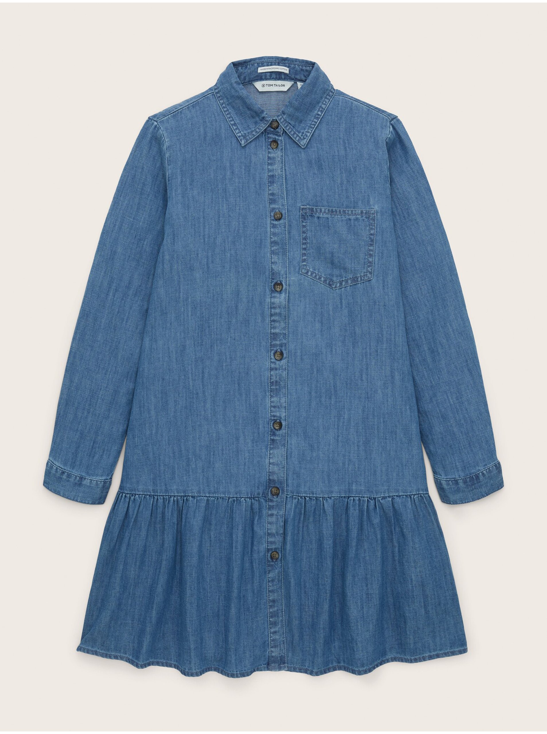Levně Modré holčičí džínové šaty Tom Tailor - Holky