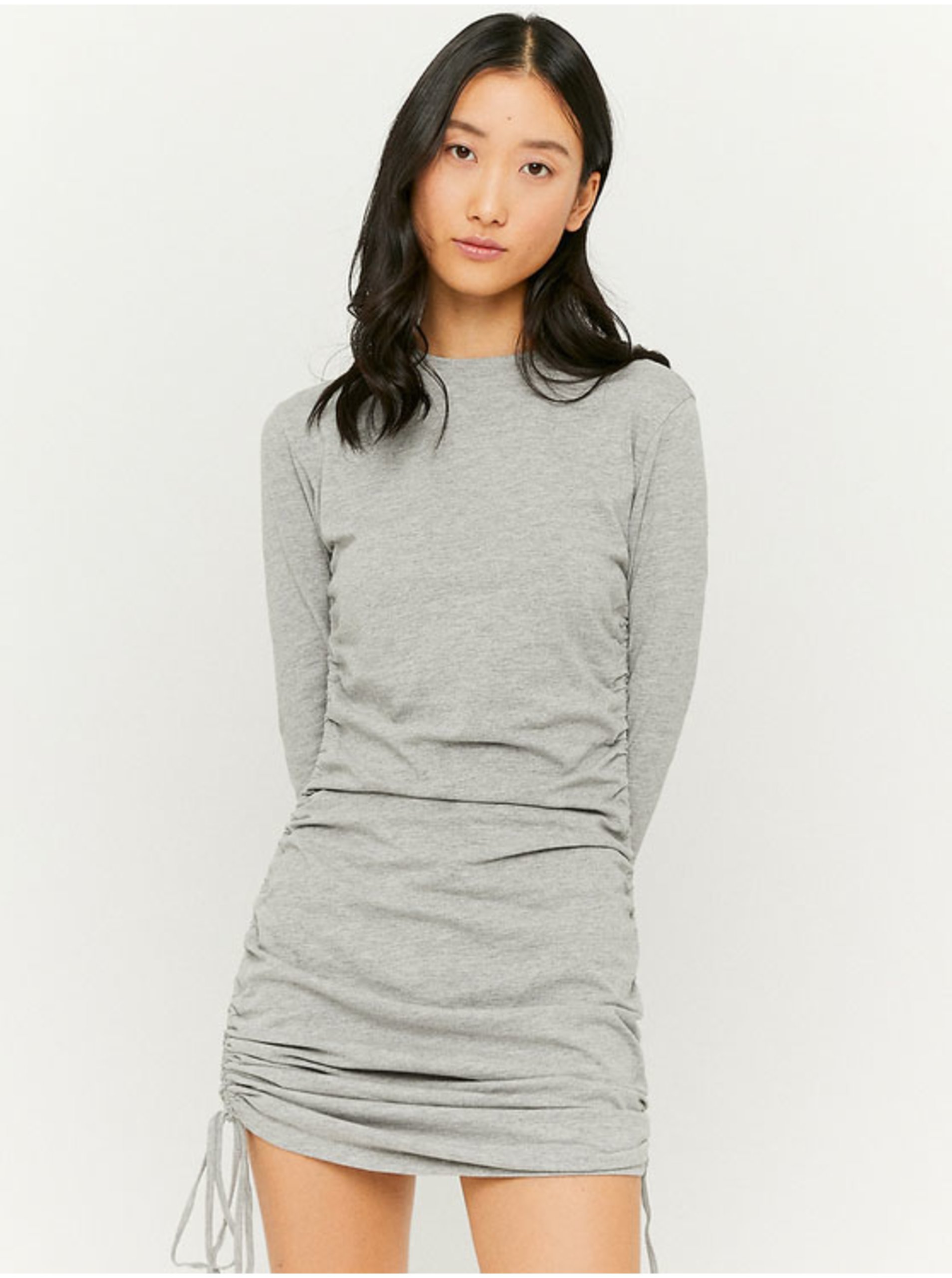 Light Grey Sheath Minidress With Drawstring On Hips TALLY WEiJL - Ladies