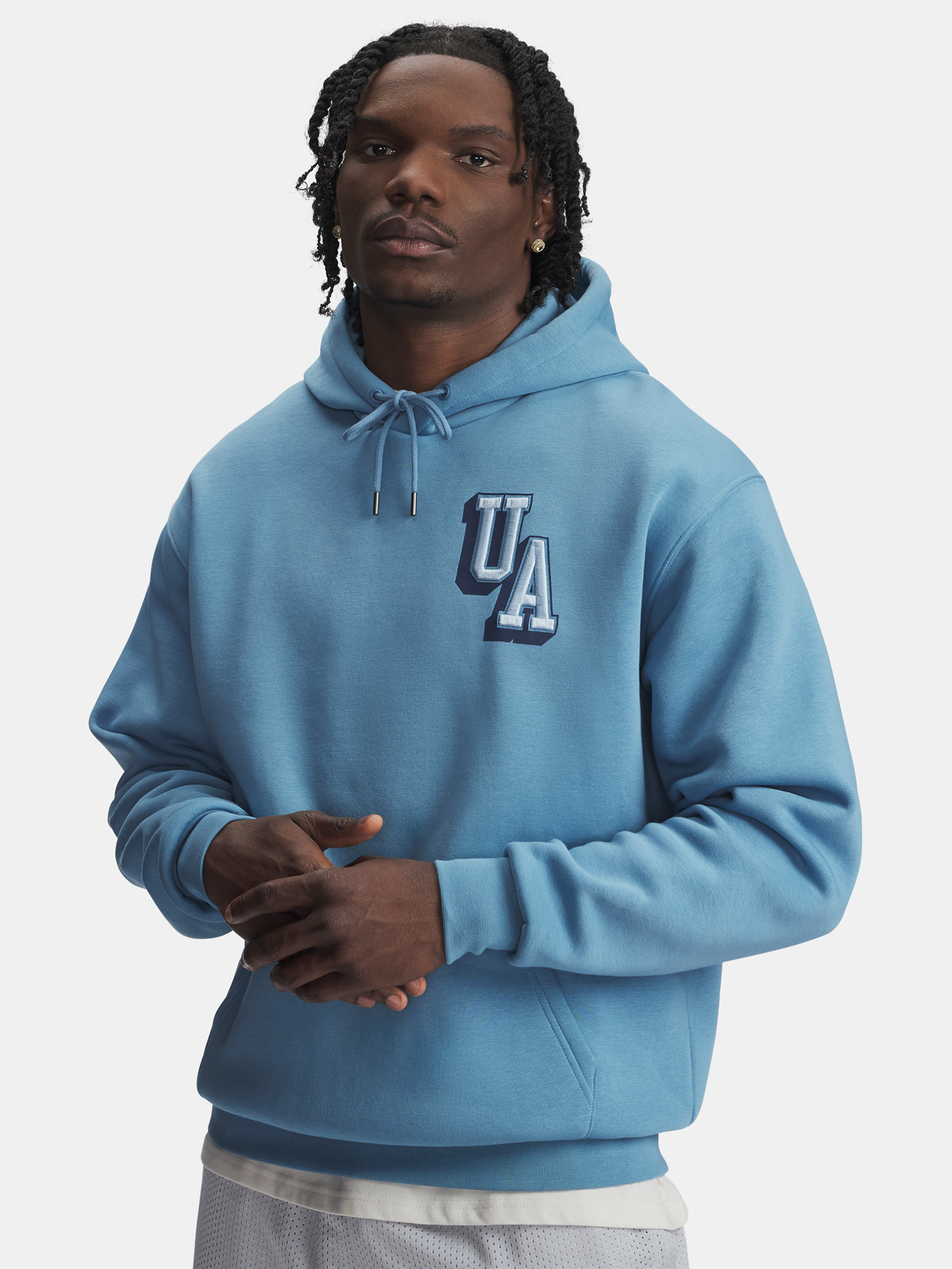 Men's Under Armour UA Icon Flc Graphic Top-BLU - Men's Sweatshirt