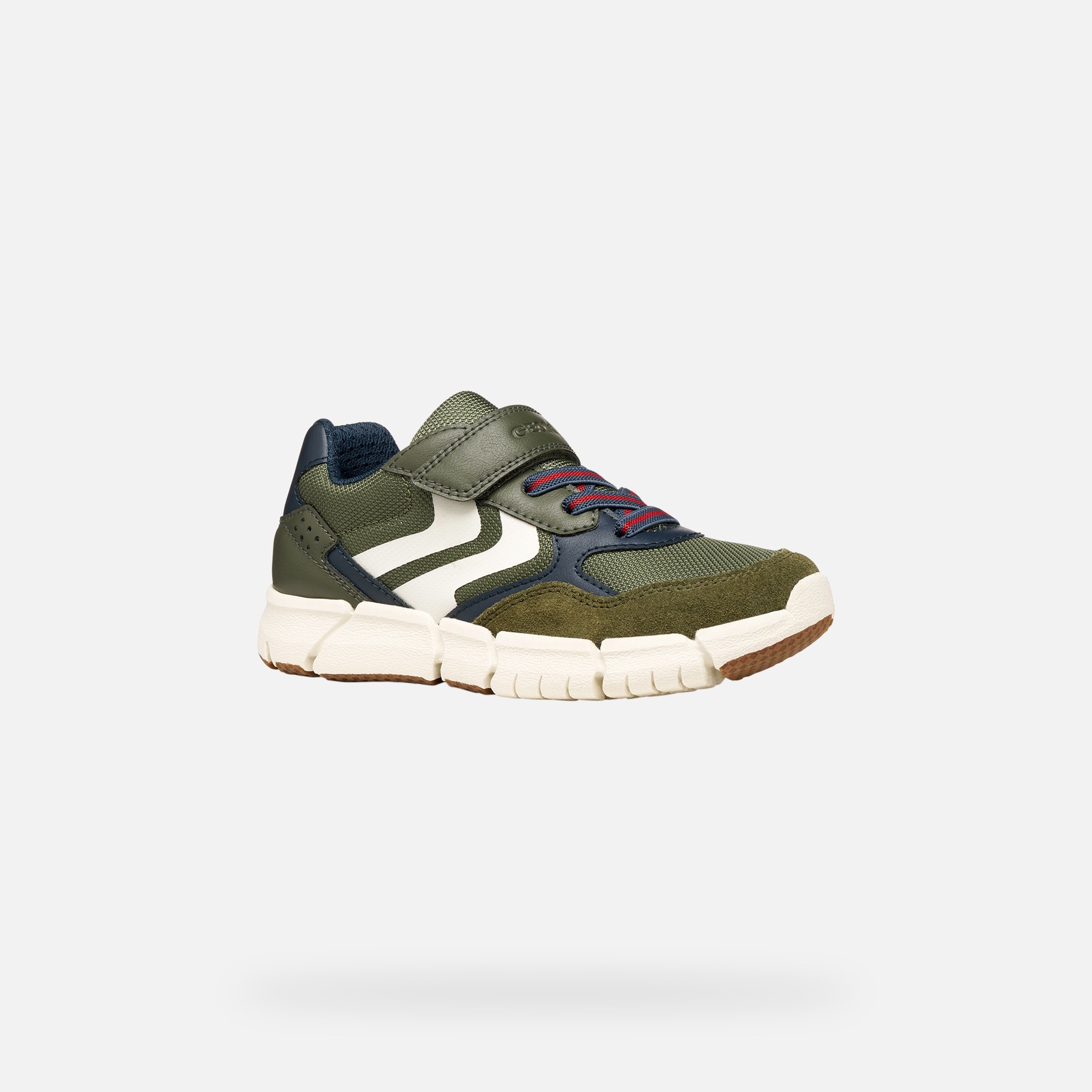 Khaki chlapčenské tenisky Geox Flexyper