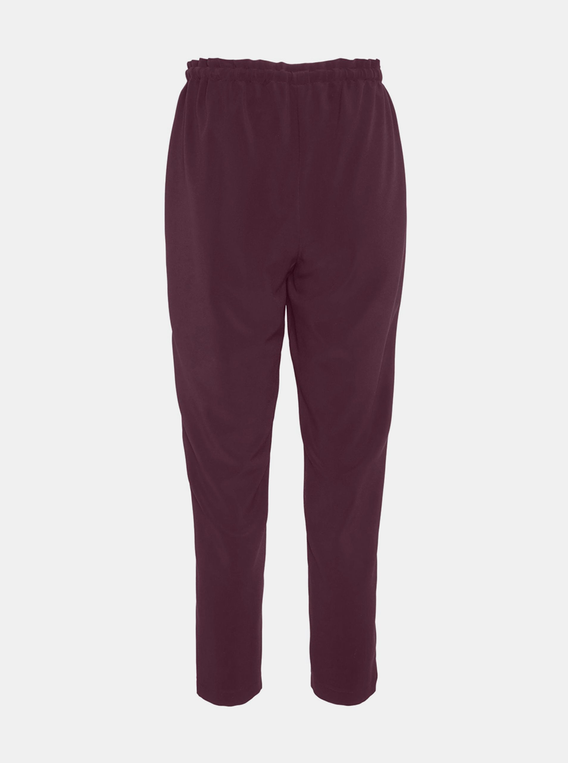 Burgundy shortened trousers VERO MODA