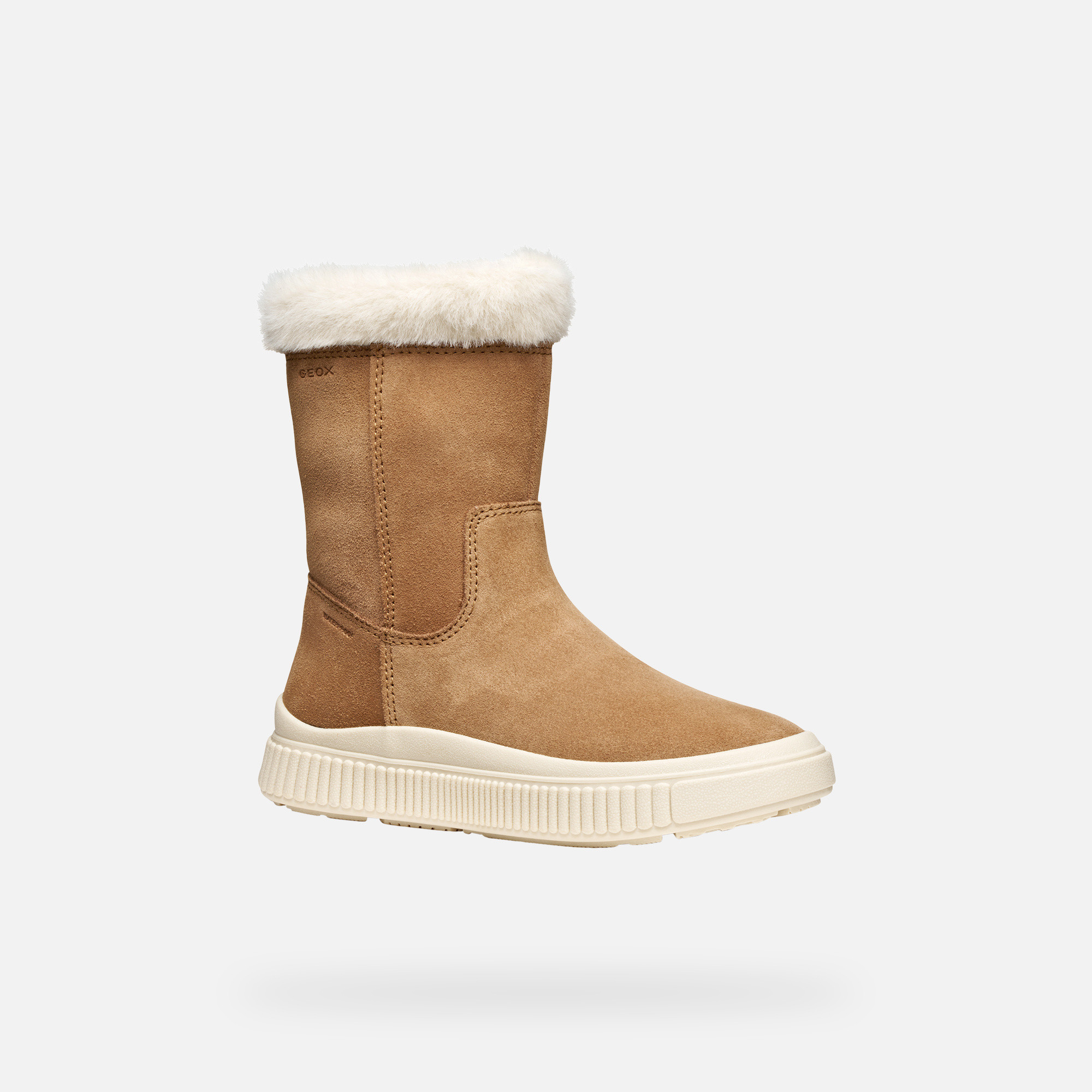 Brown Girls Winter Boots Geox Laquinny WPF - Girls