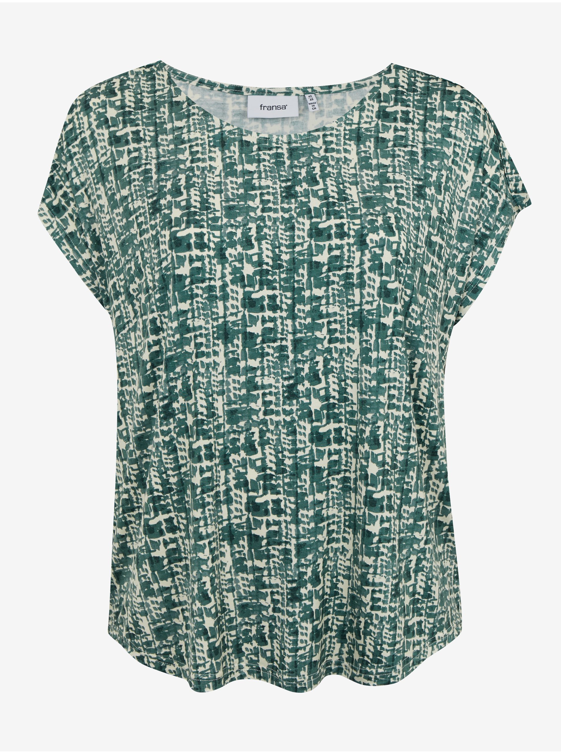 Green patterned blouse Fransa - Women