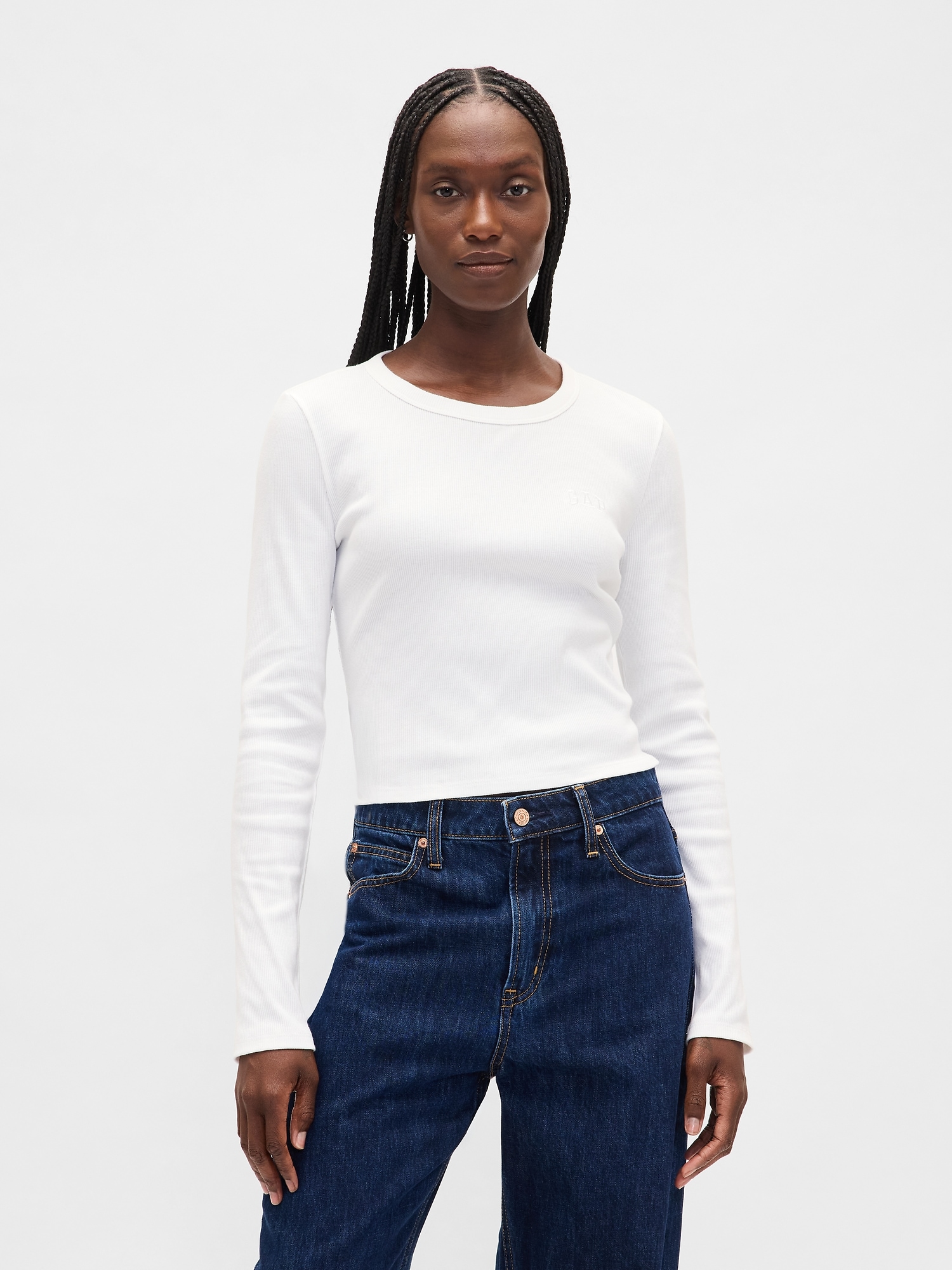 GAP Ribbed Crop T-Shirt - Women's