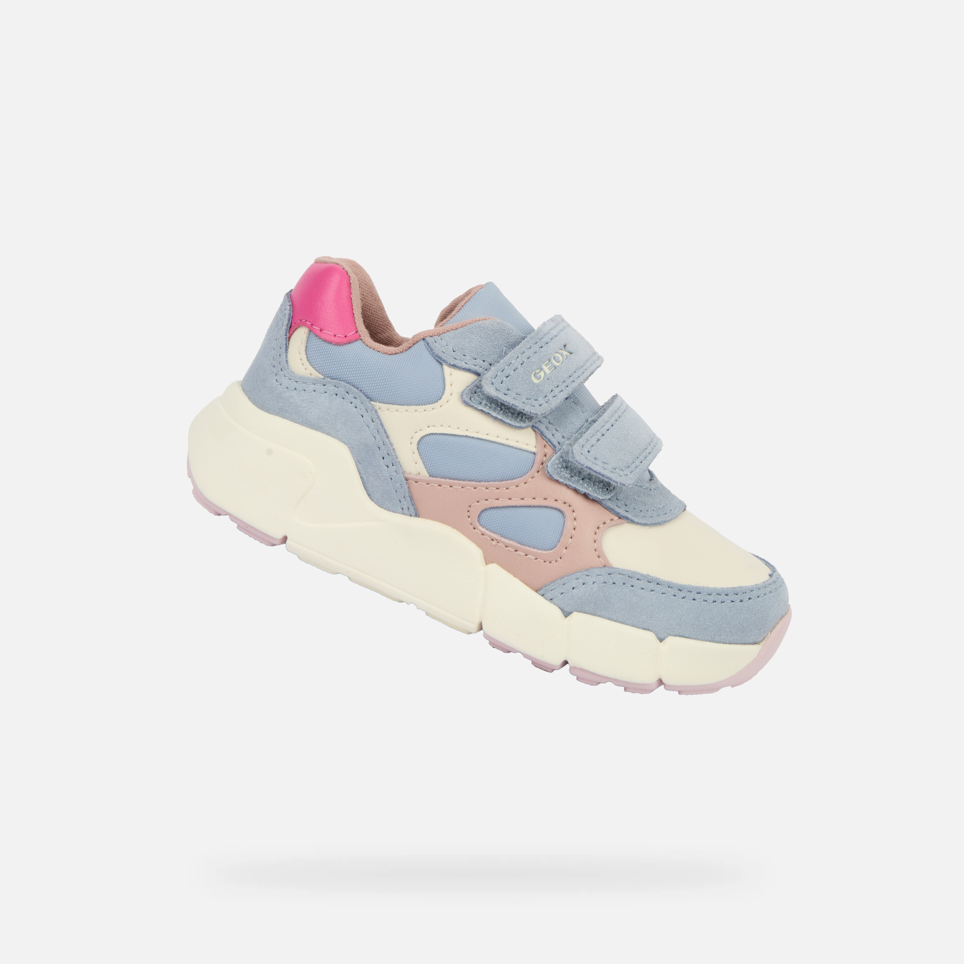 Light Blue Girls Sneakers Geox Flexyper Mini - Girls