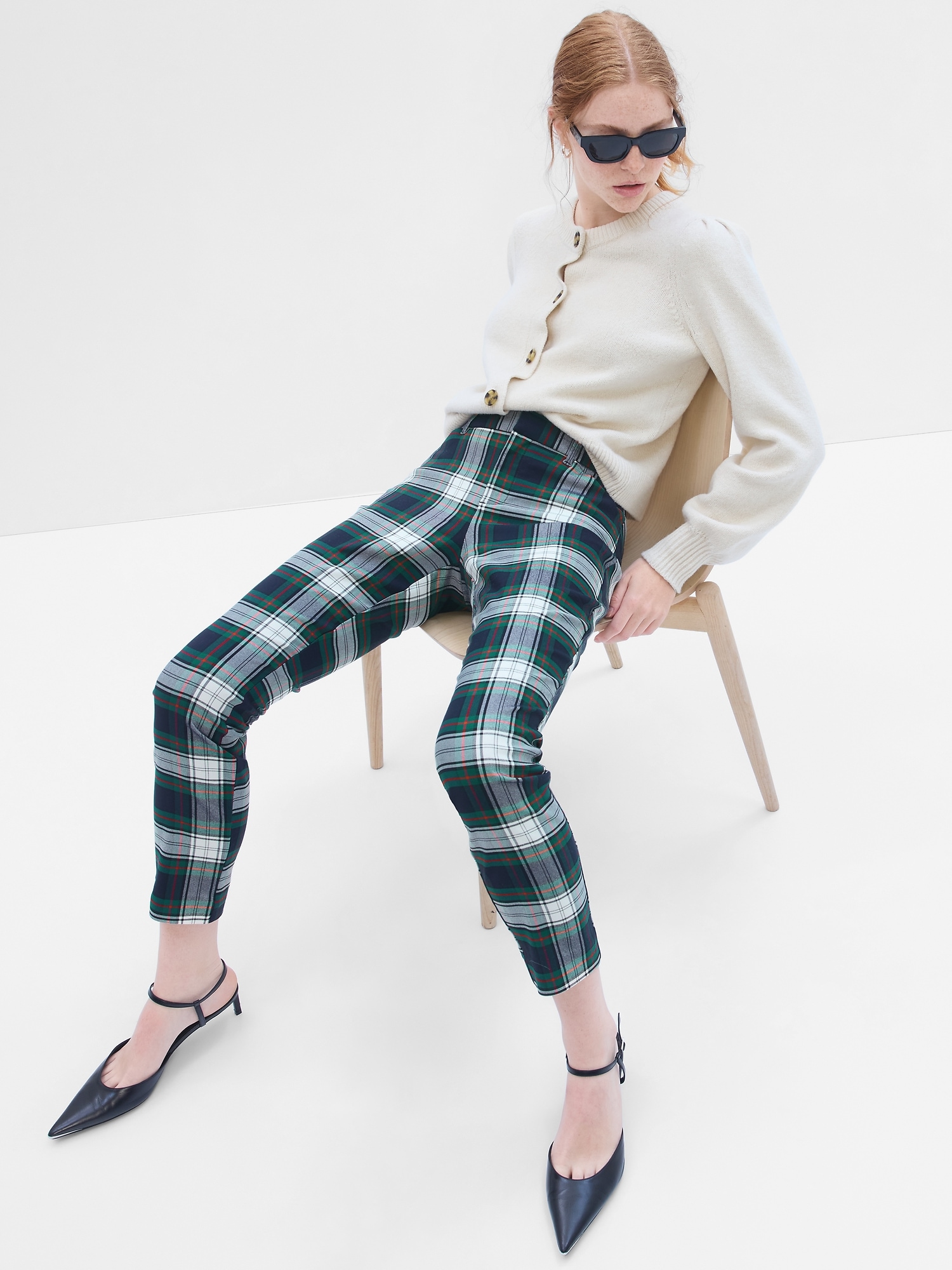 Pantaloni chino pentru femei GAP - negru