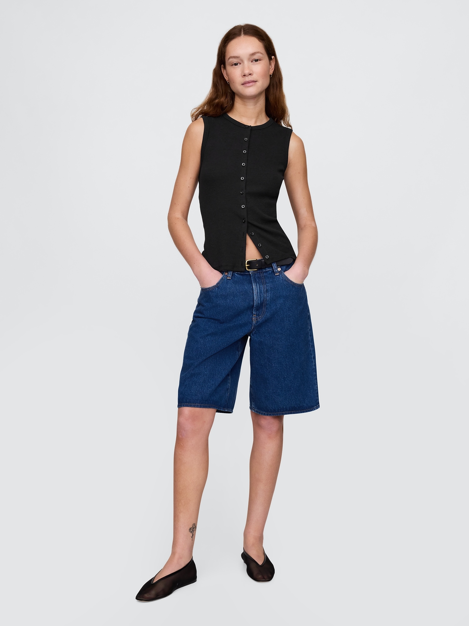 GAP Ribbed cardigan vest - Women's