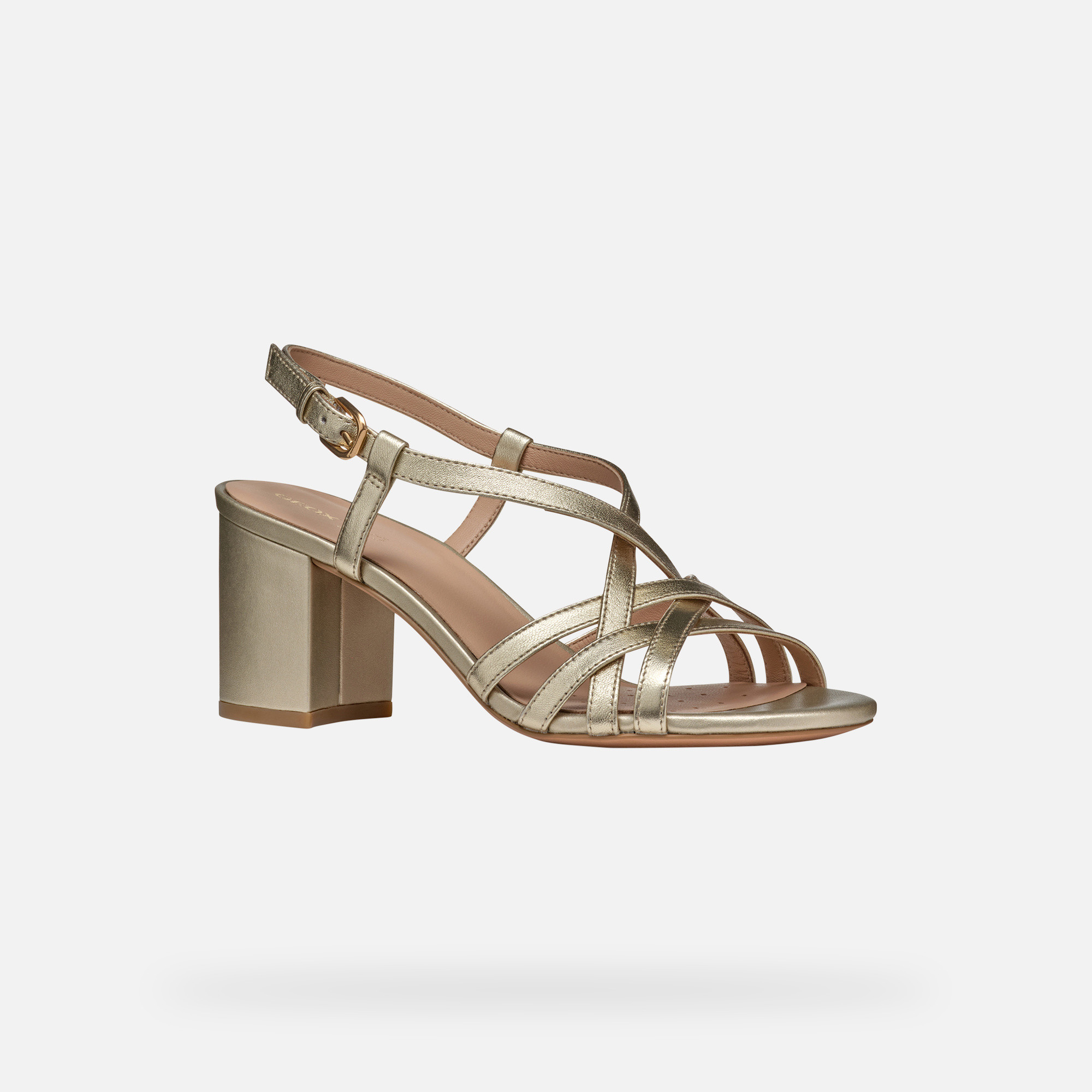 Gold women's sandals Geox Virnilisa 65 S - Women's