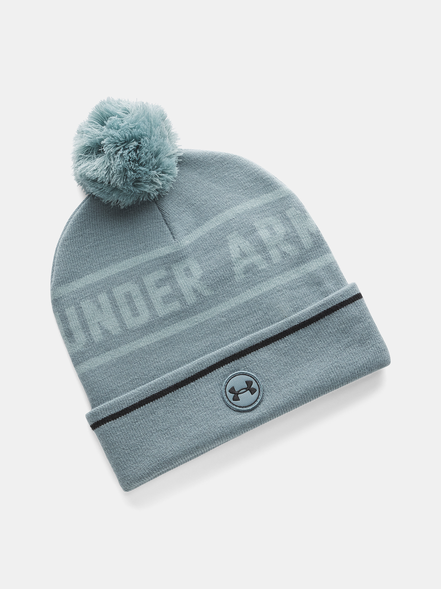 Mens hat Under Armour Ms Drive Pom Beanie-BLU - Mens