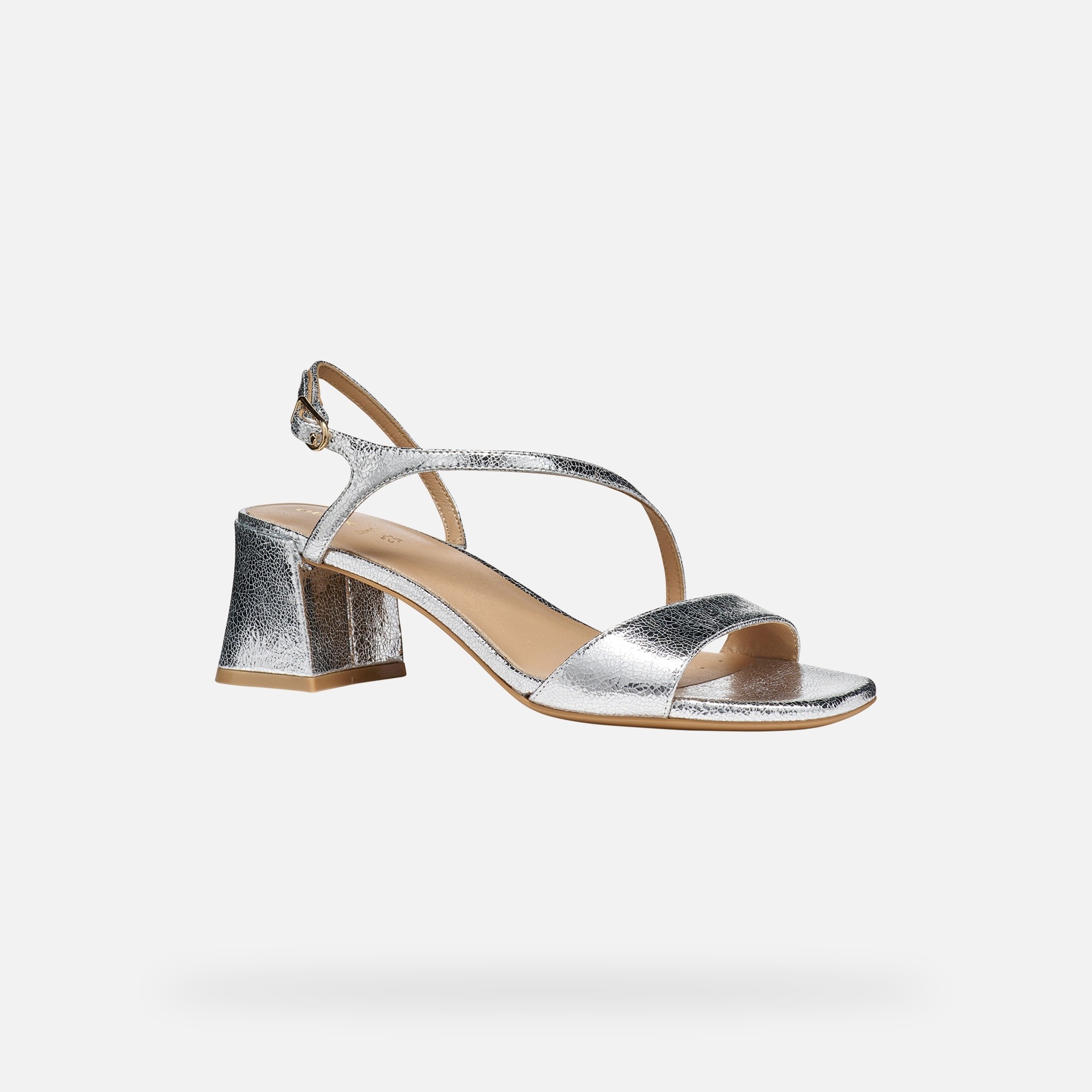Strieborné dámske sandále Geox New Eraklia
