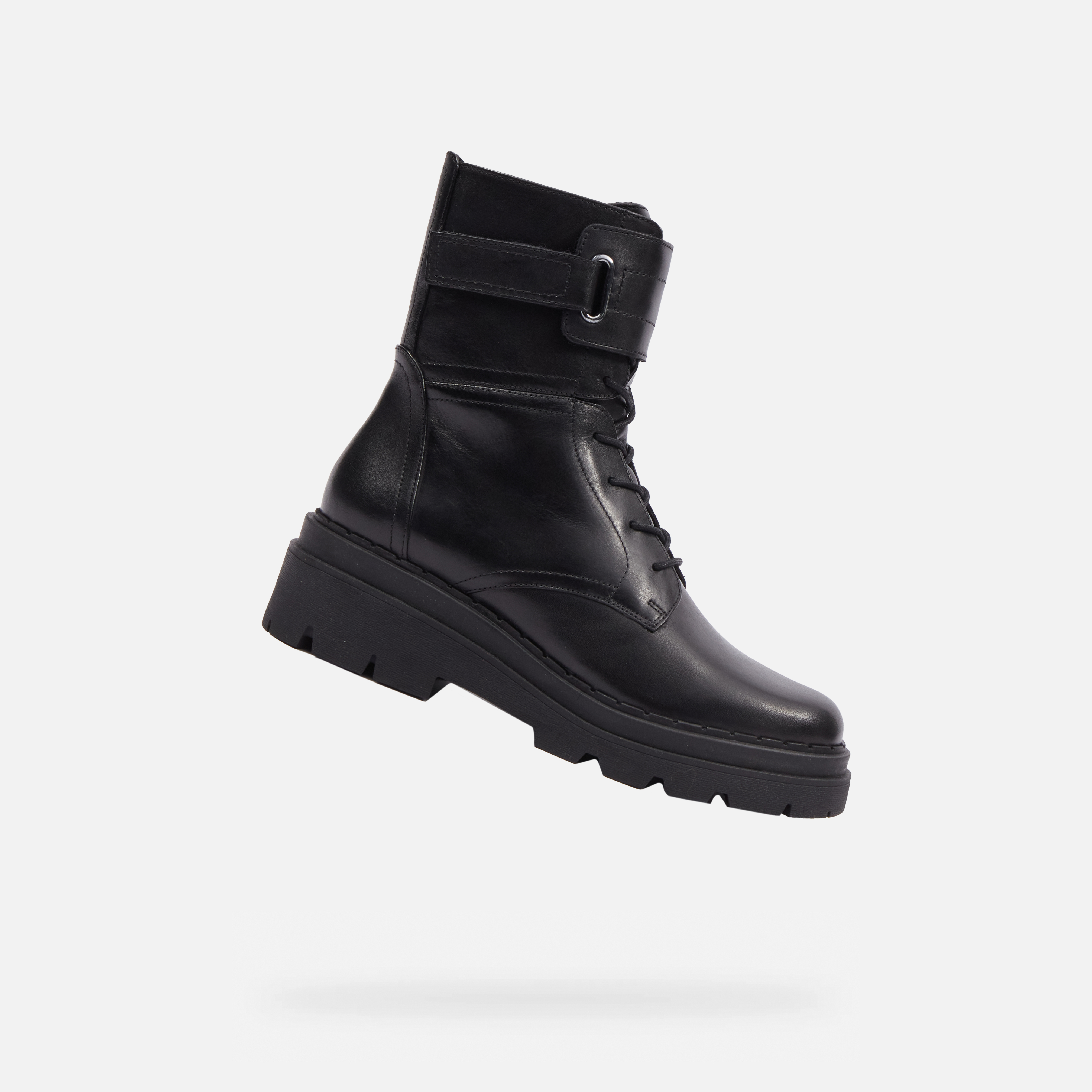 Black womens ankle boots Geox Felleny - Womens