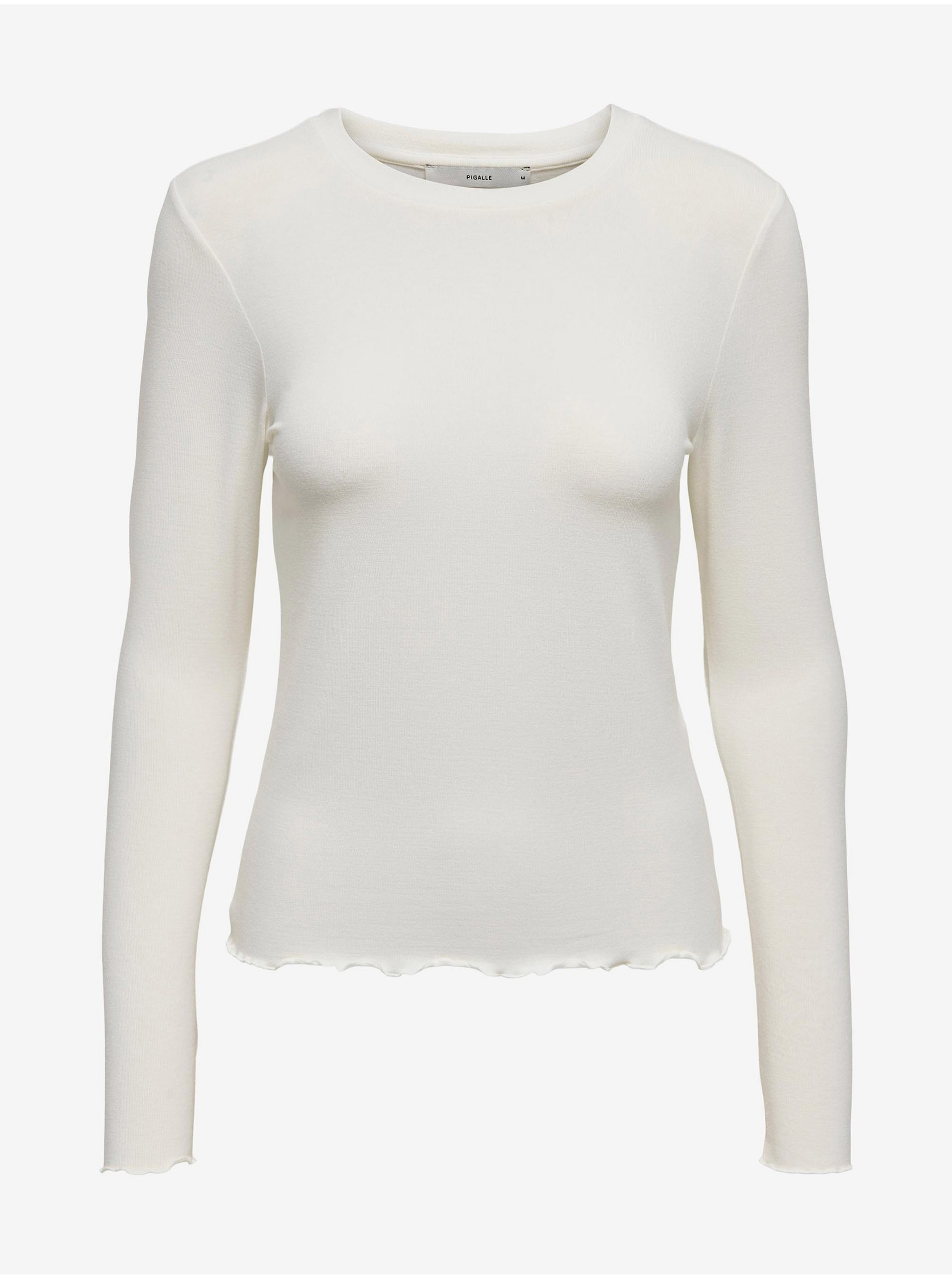 Levně Krémové dámské basic tričko ONLY Lamour - Dámské