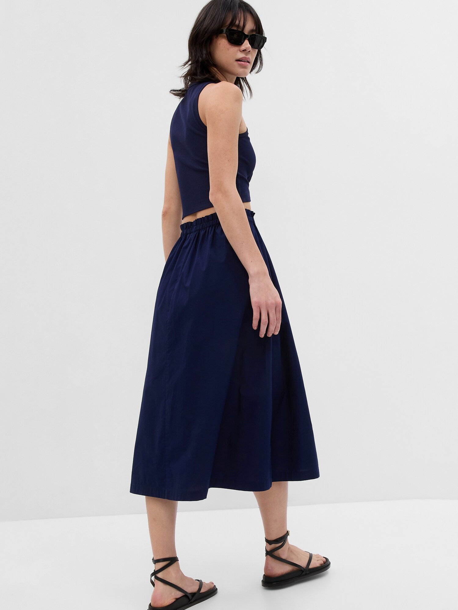 GAP Midi Skirt with Elastic Waist - Women's