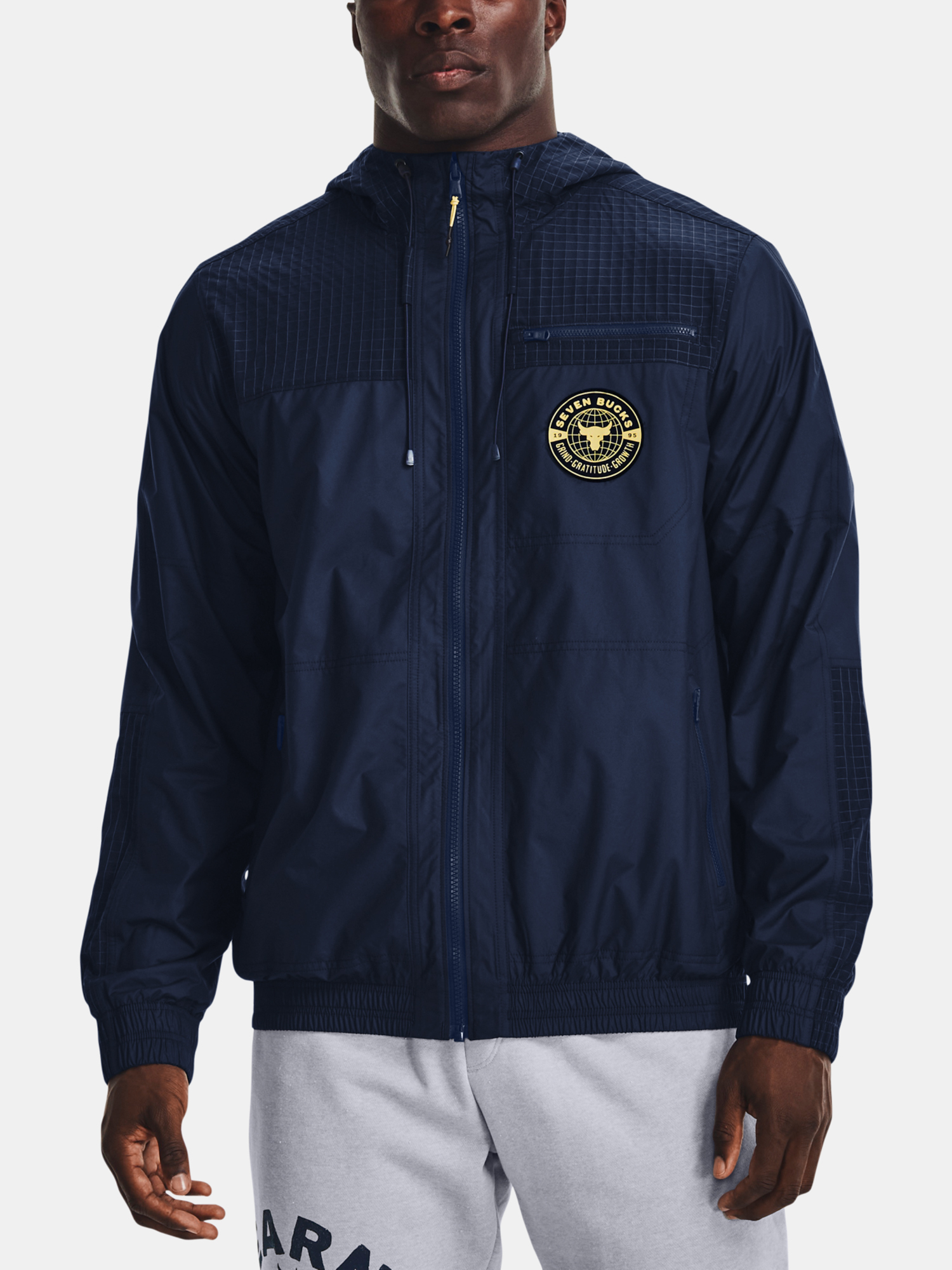 Under Armour Sweatshirt UA Pjt Rock Q1 Woven Layer-NVY - Men&#039;s
