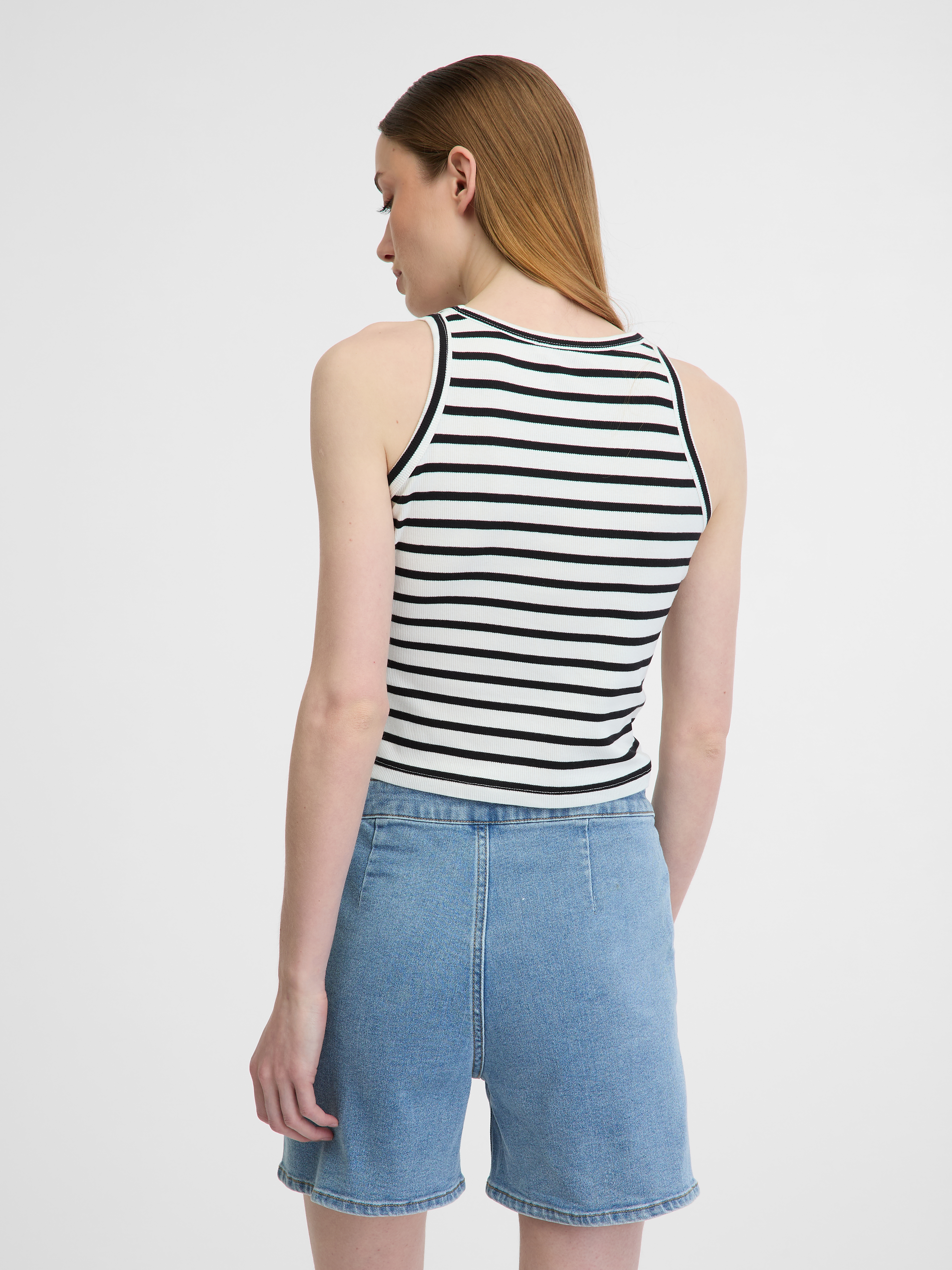 Black and white women's crop tank top ORSAY - Women's