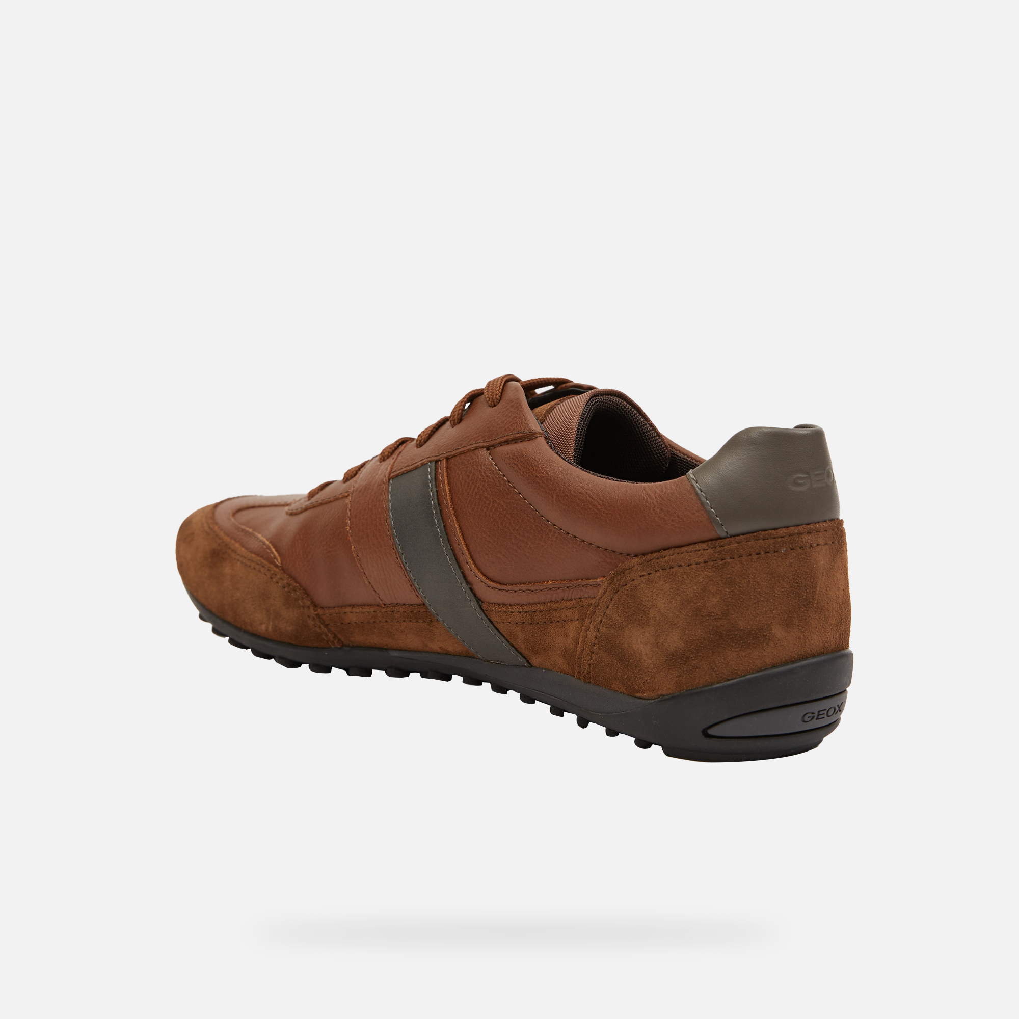 Brown men's sneakers Geox Wells - Men's