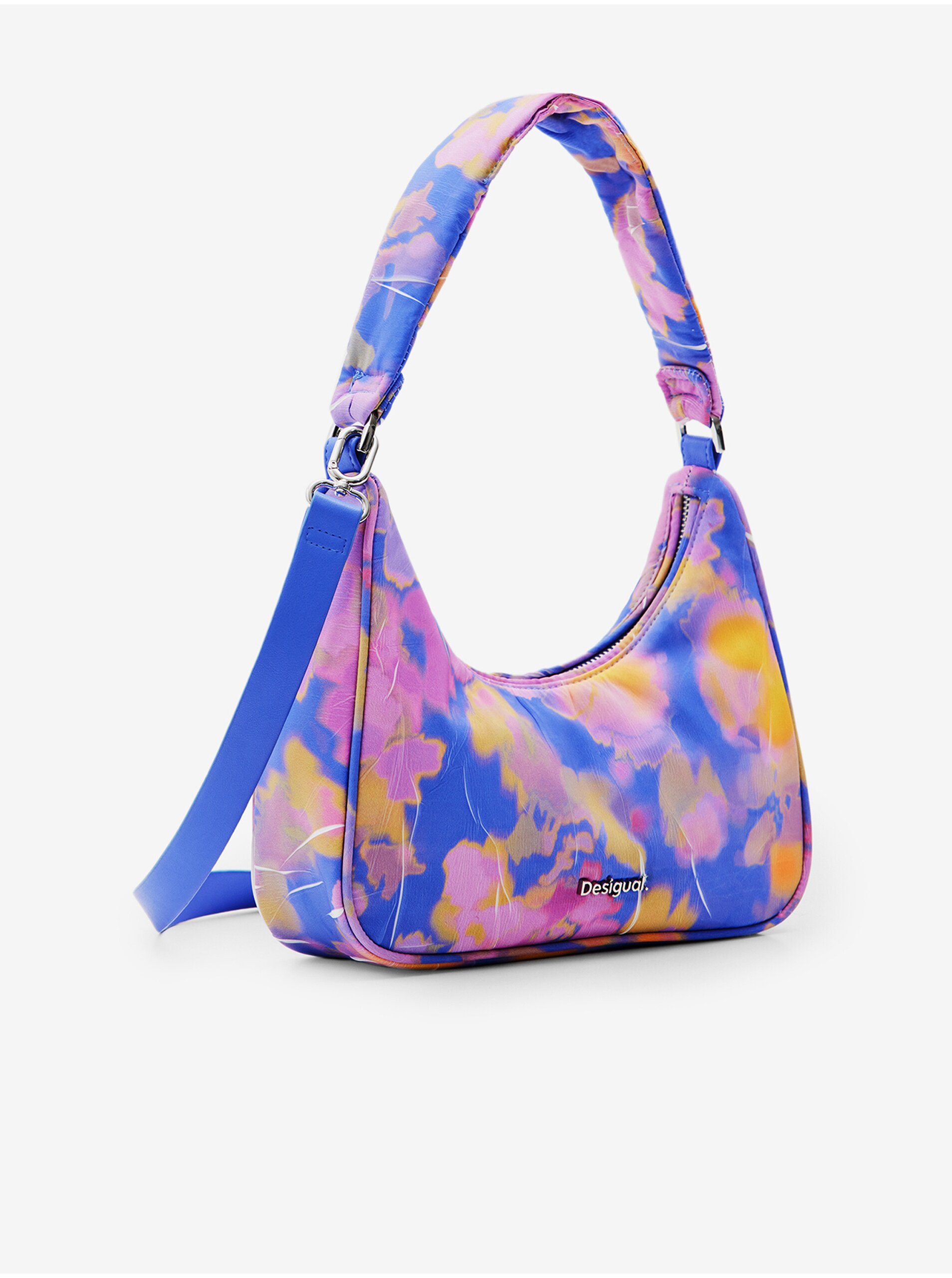 Purple-Blue Women's Patterned Handbag Desigual Abstractum Medley - Women