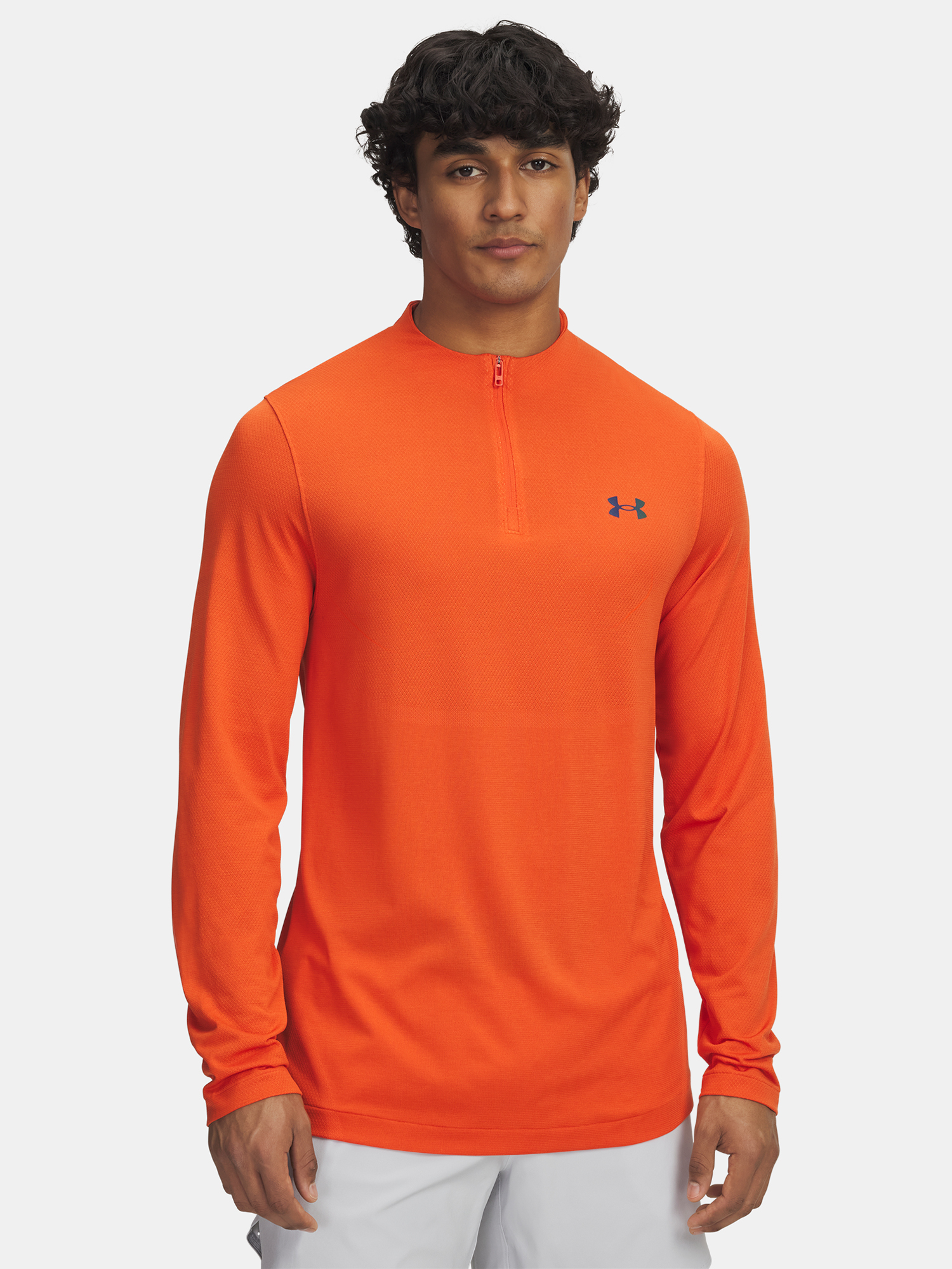 Men's Under Armour Vanish Elite Seamless 1/4 Zp-ORG T-Shirt - Men's