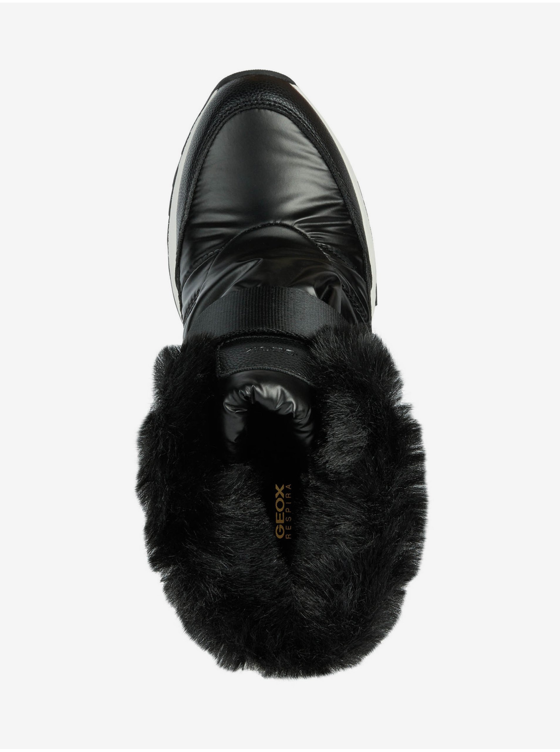 Black women&#039;s snow boots with faux fur Geox Falena - Women&#039;s