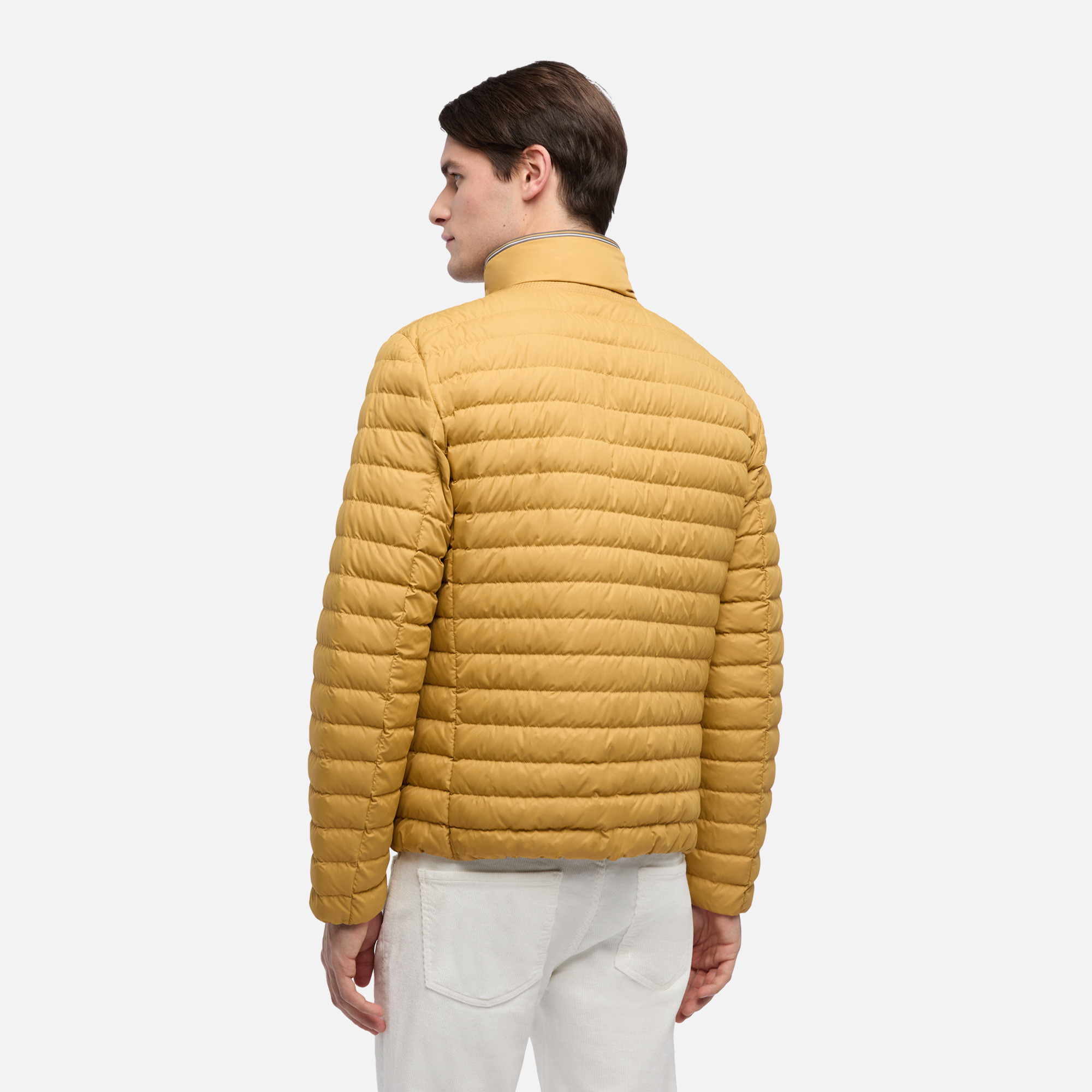 Geacă de puf galbenă pentru bărbați Geox Warrens