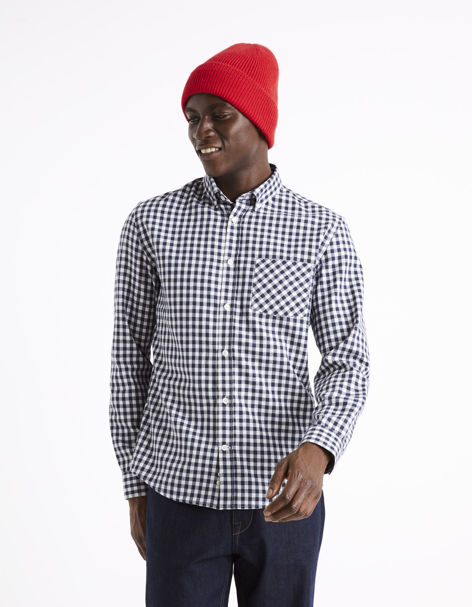 Celio Flannel Shirt Caotwich - Mens