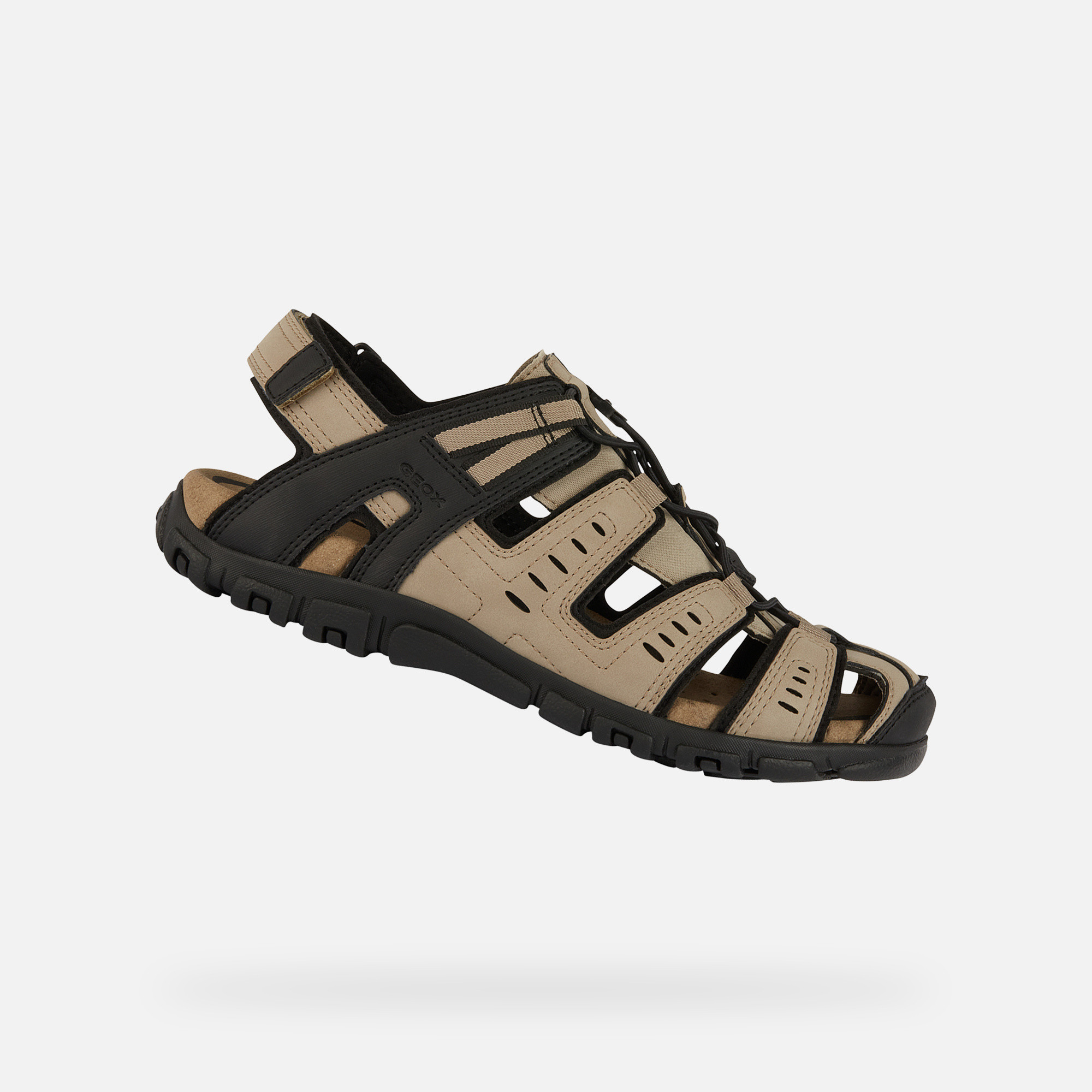 Beige mens sandals Geox Strada - Mens