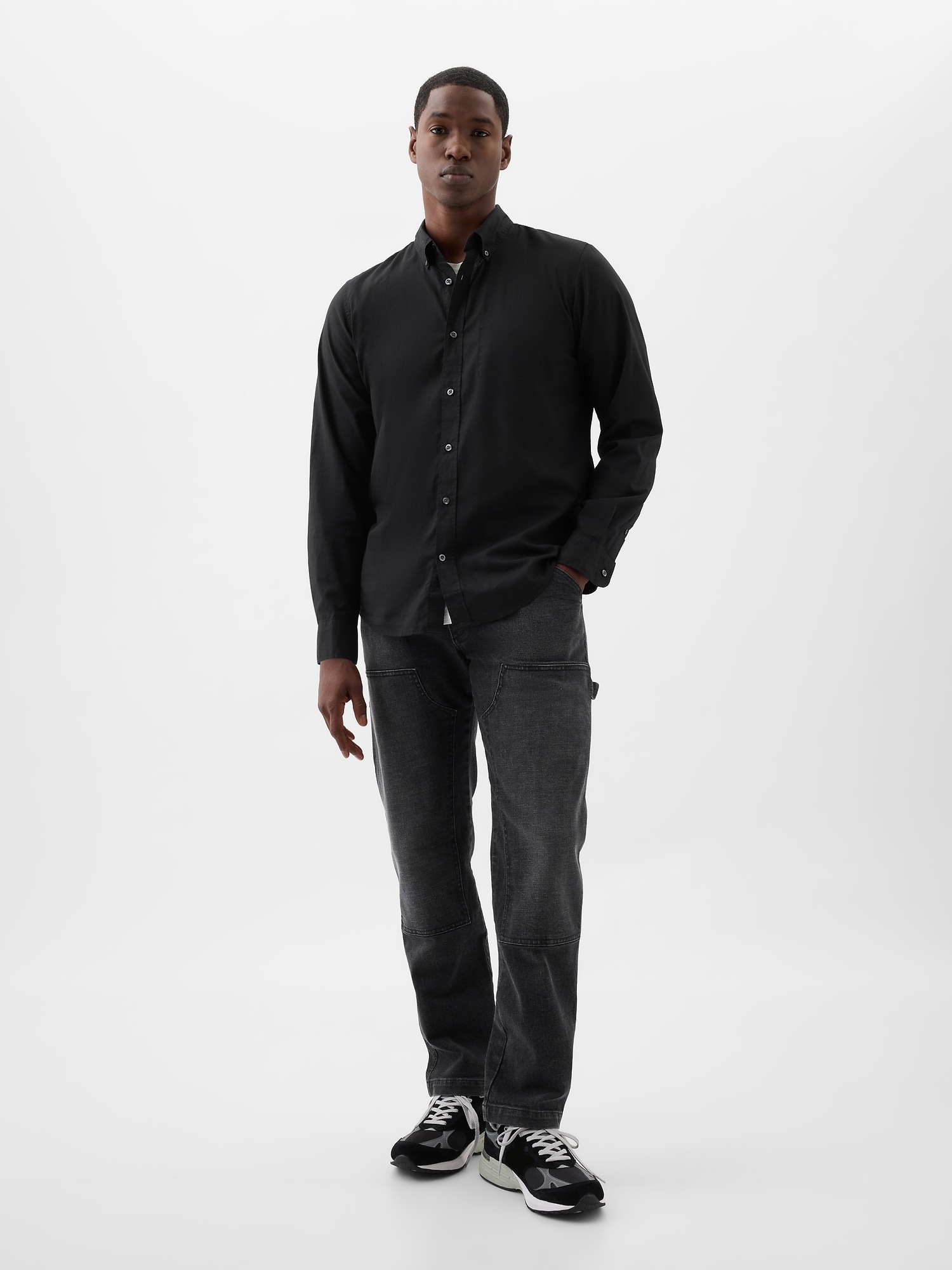 Camasi casual pentru barbati GAP - negru