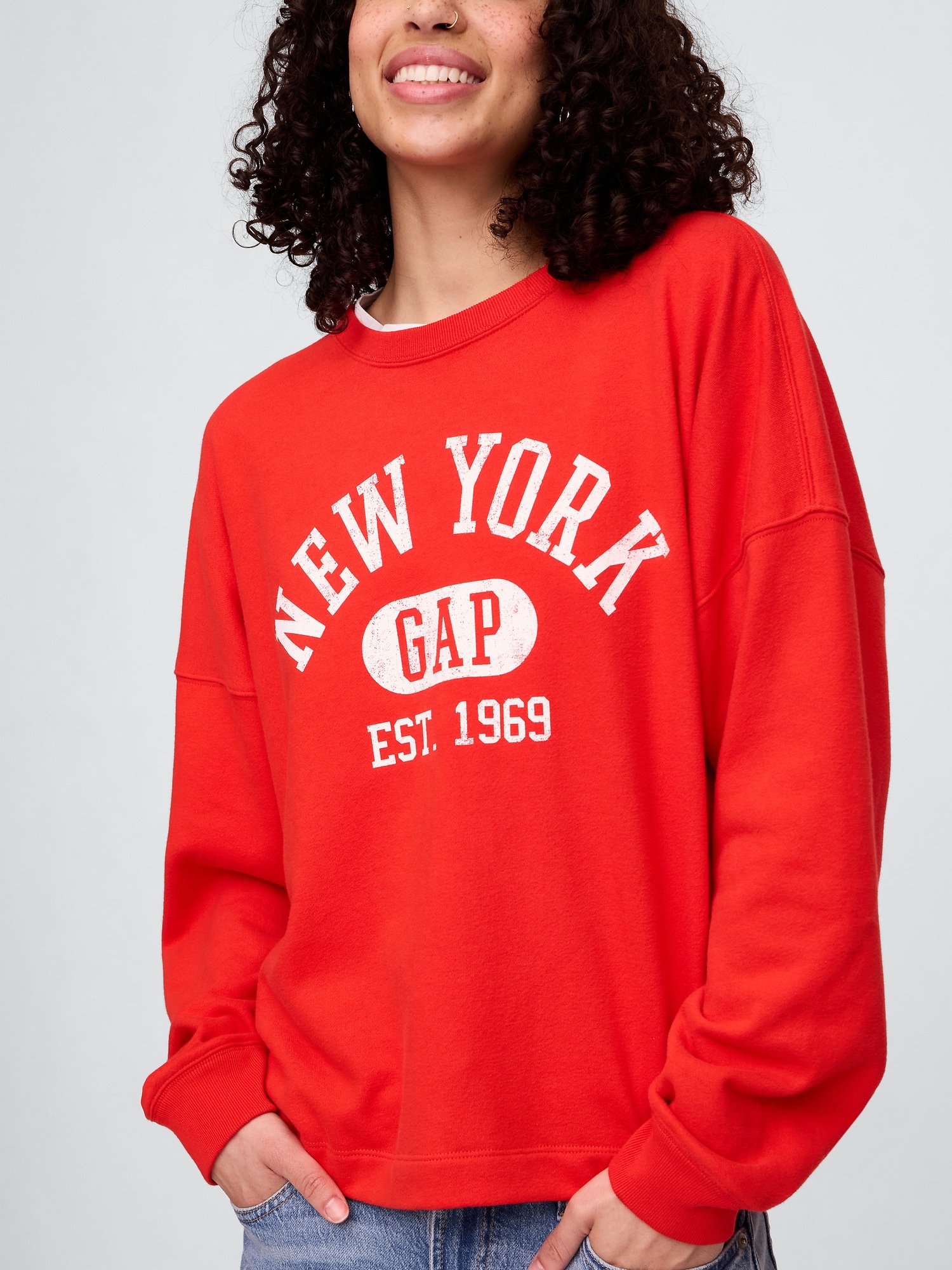 GAP Oversize sweatshirt with Americana logo - Women&#039;s