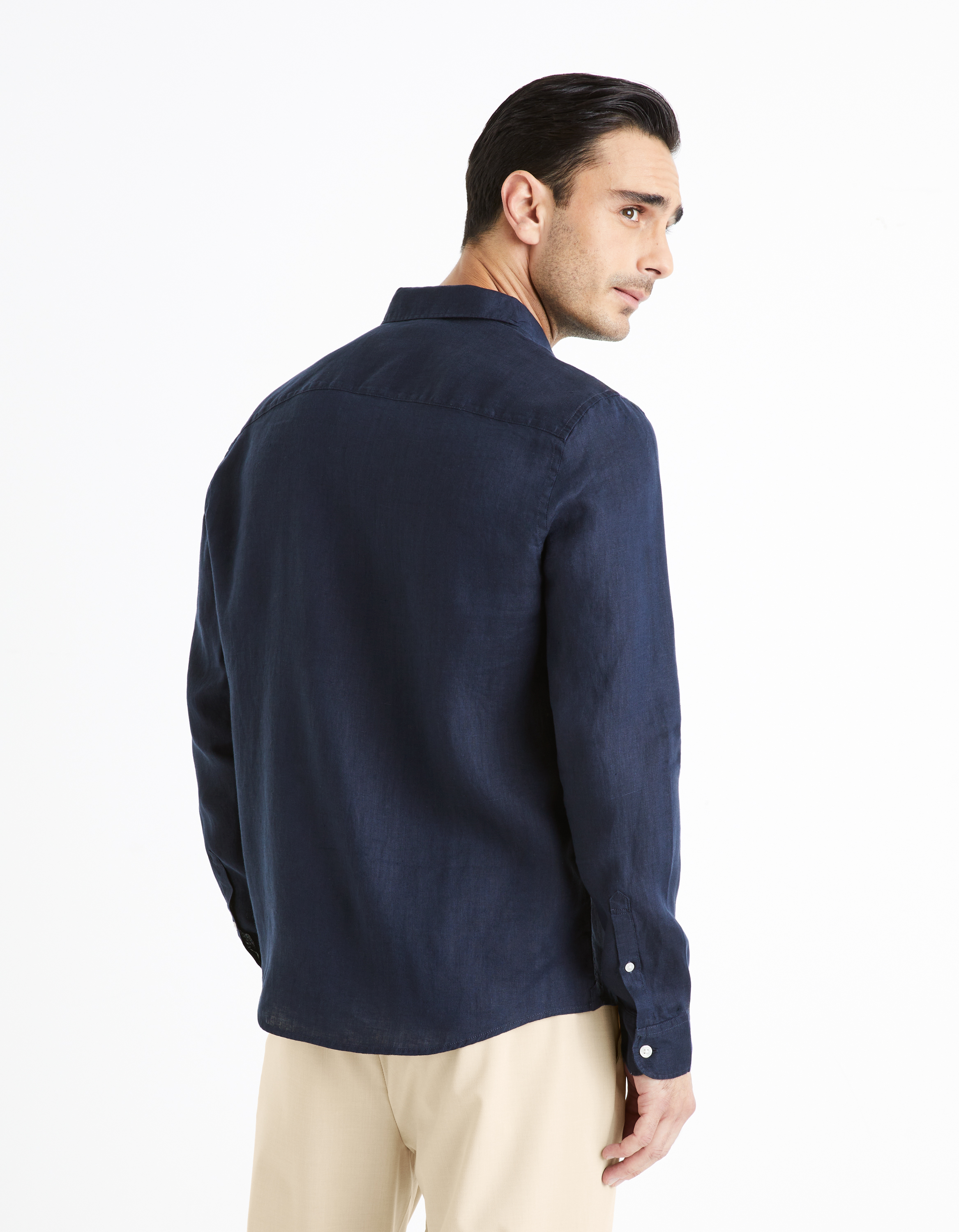 Camasi casual pentru barbati Celio - albastru inchis