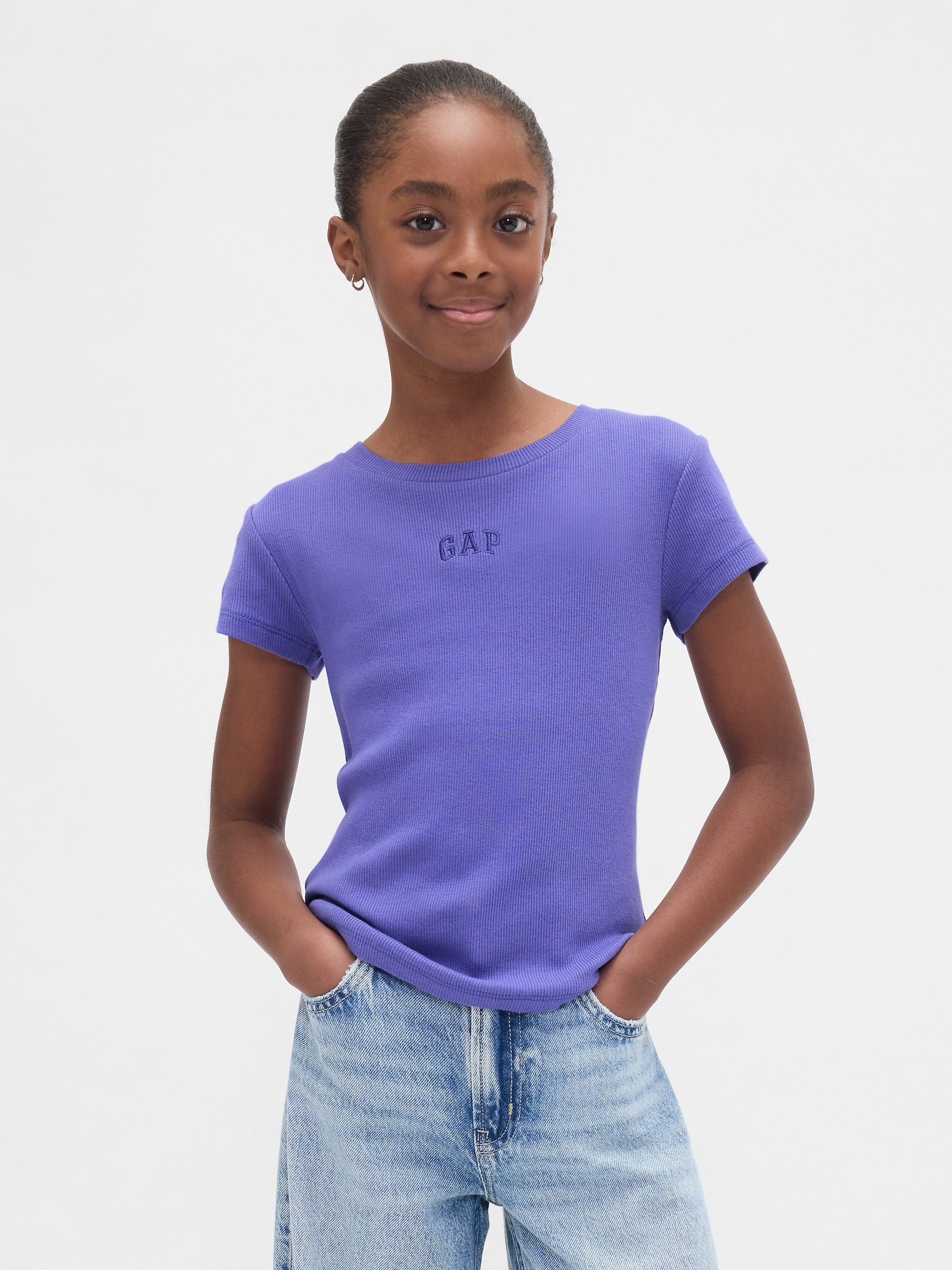 GAP Children's Ribbed T-Shirt - Girls