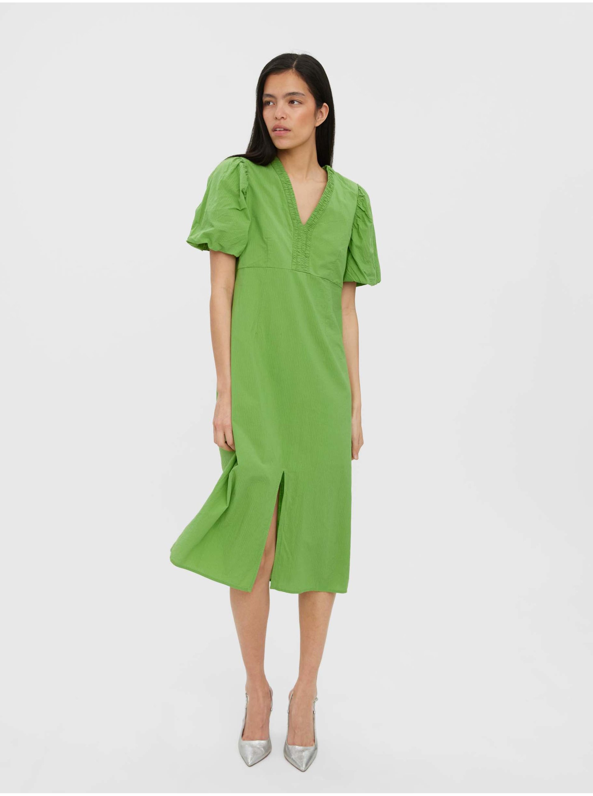 Green dress AWARE by VERO MODA Thilde - Women's