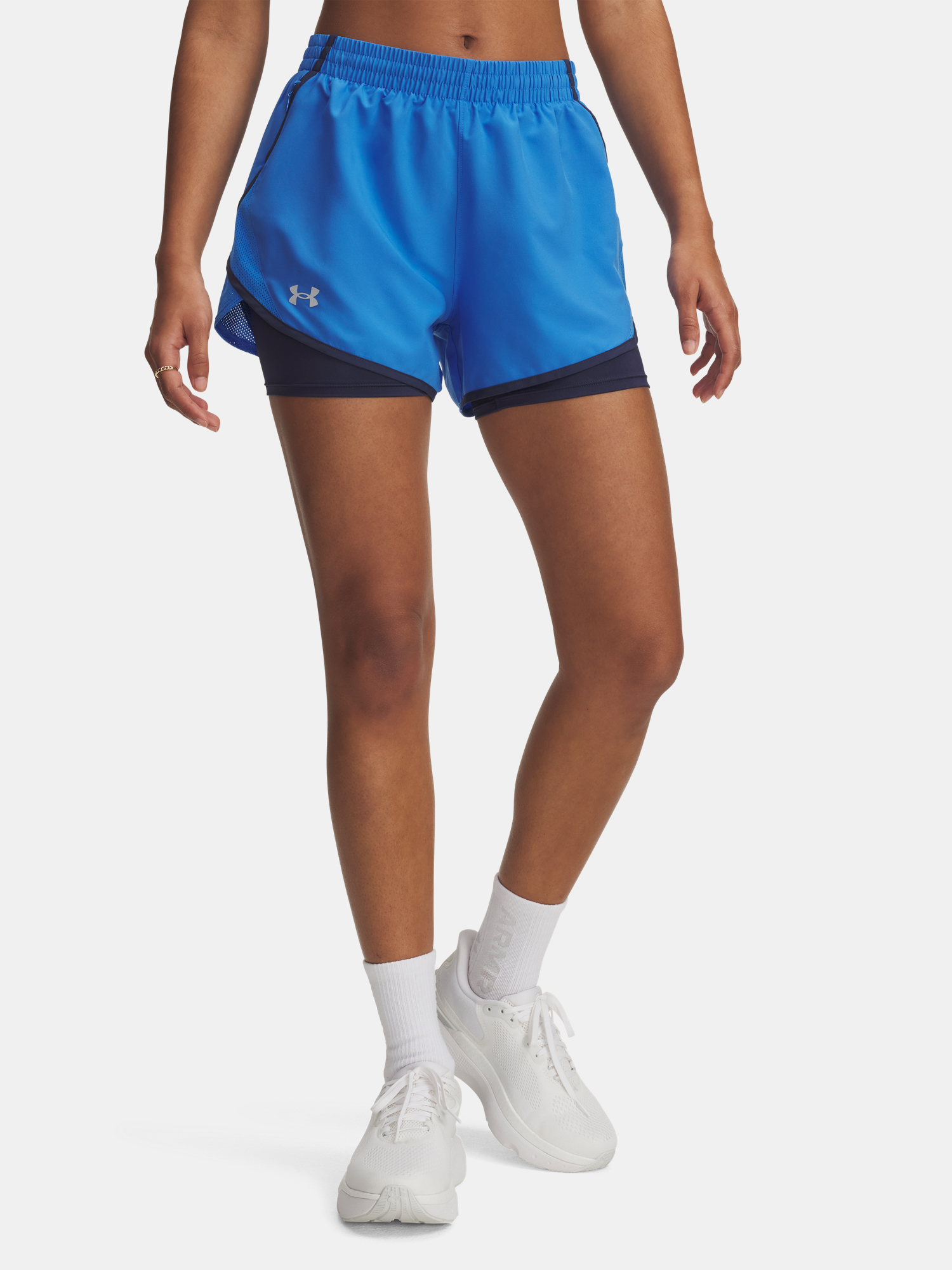 Womens shorts Under Armour UA Fly By 2-in-1 Shorts-BLU - Womens
