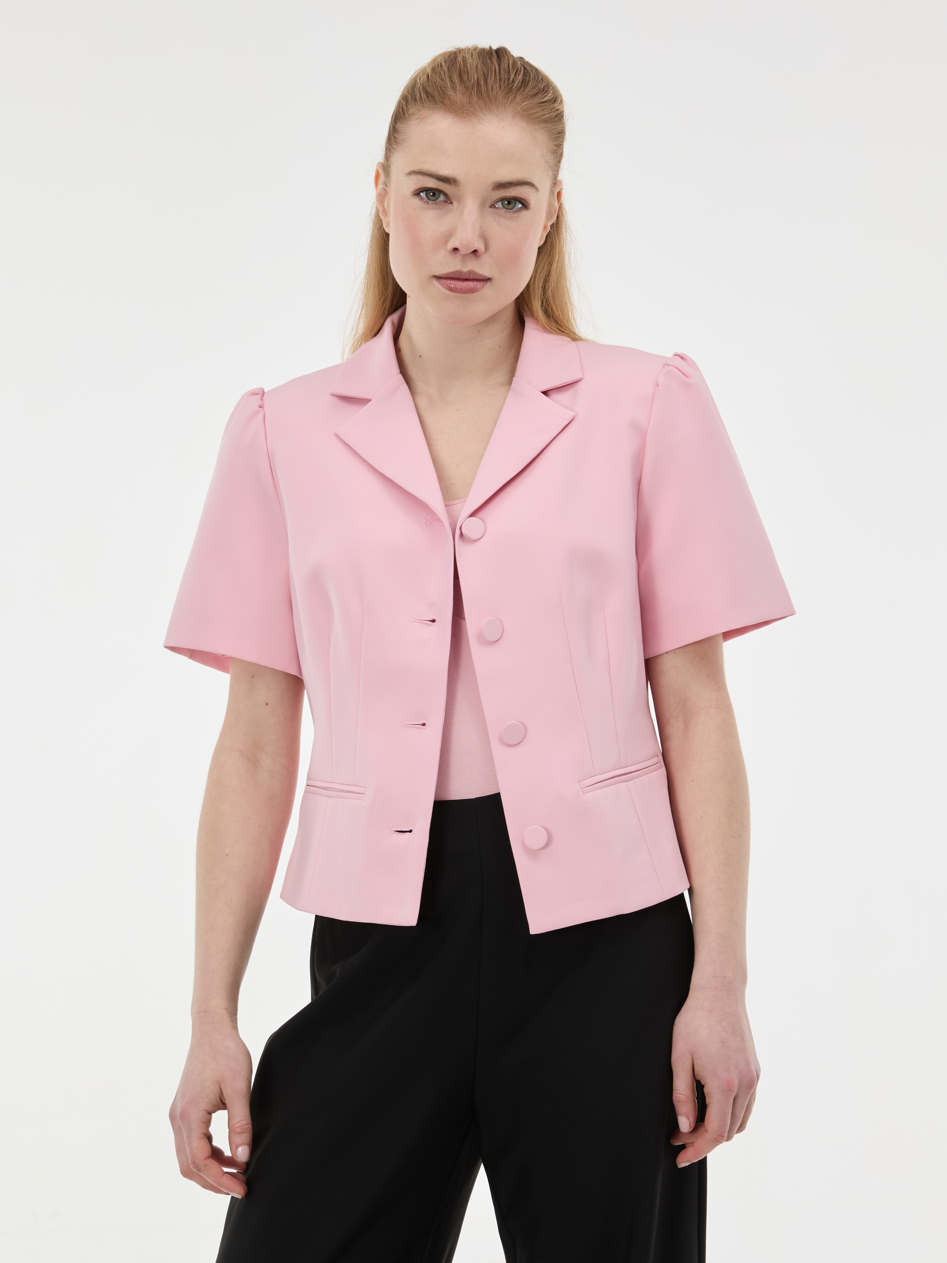 Светлорозово яке с къс ръкав ORSAY