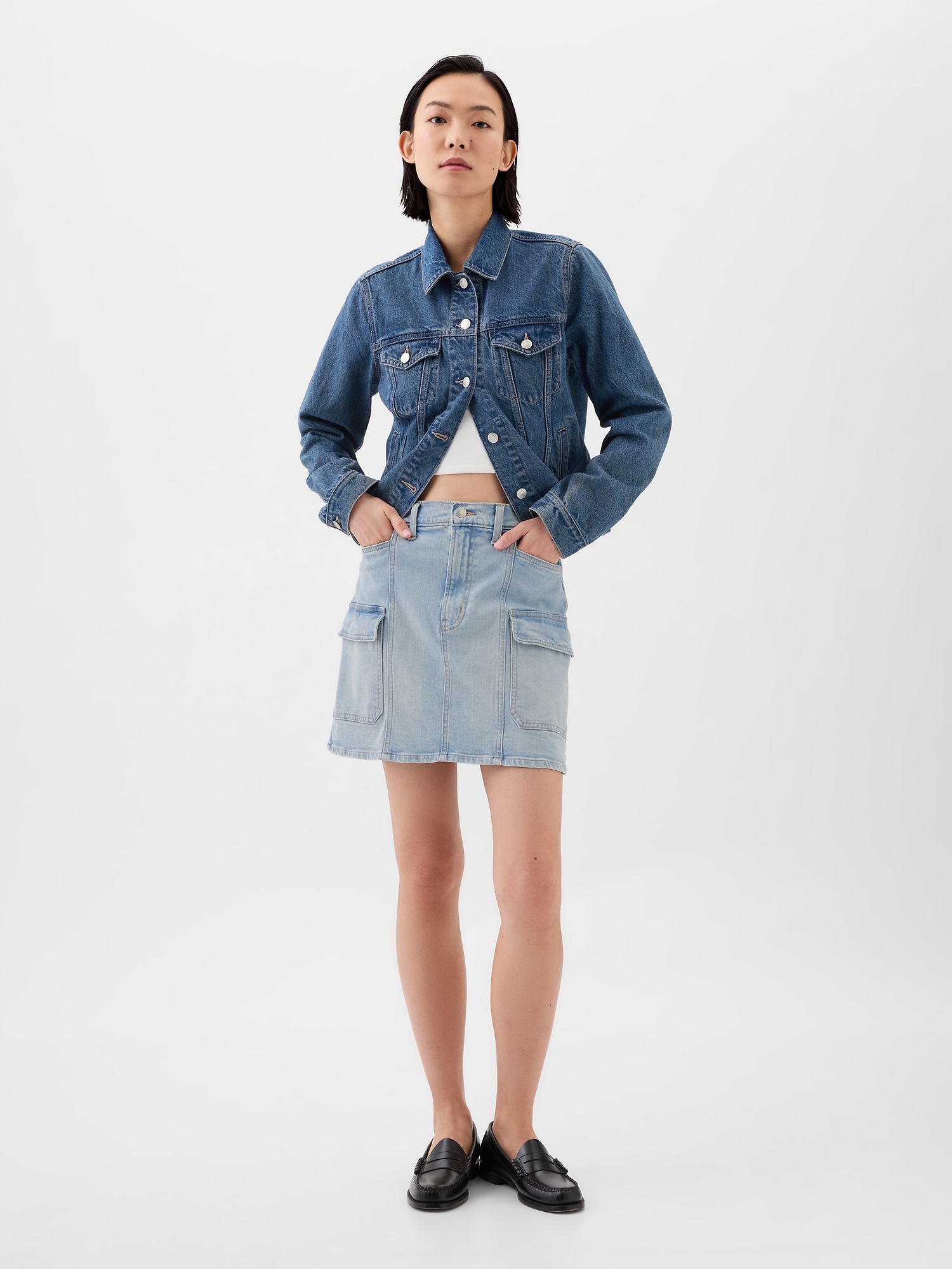 GAP Denim Cargo Mini Skirt - Women's