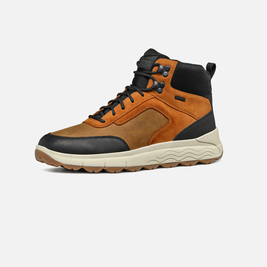 Brown men&#039;s ankle boots Geox Spherica 4X4 ABX - Men