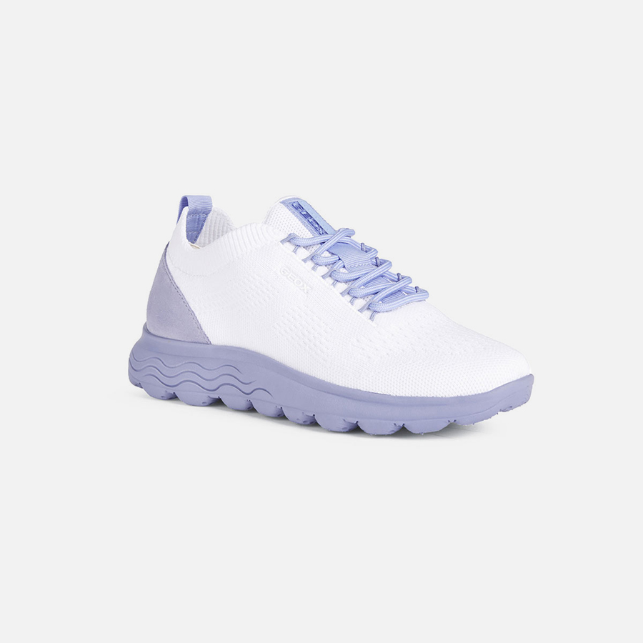 White women's sneakers Geox Spherica A - Women's
