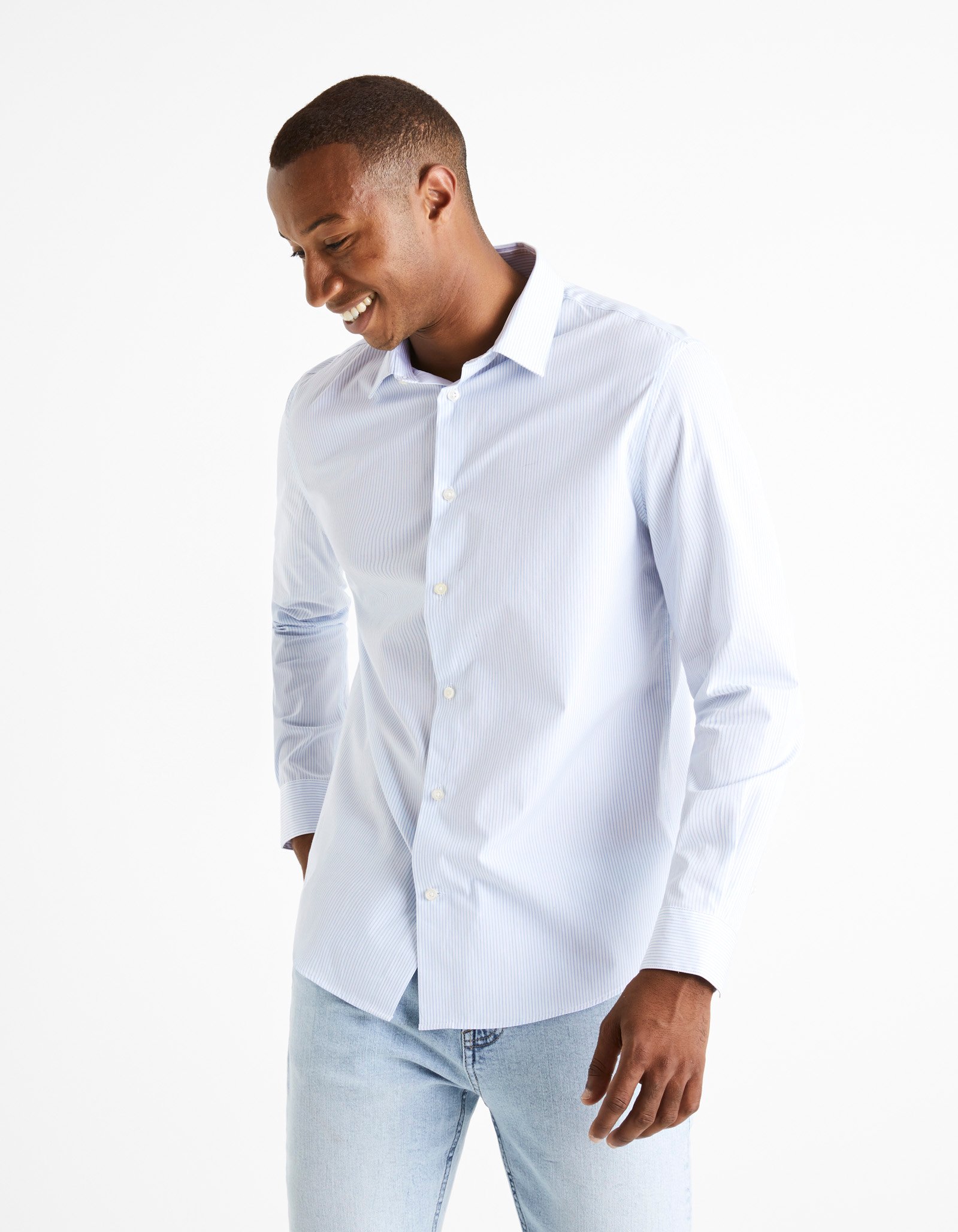 Celio Shirts Regular Varegumoti - Men